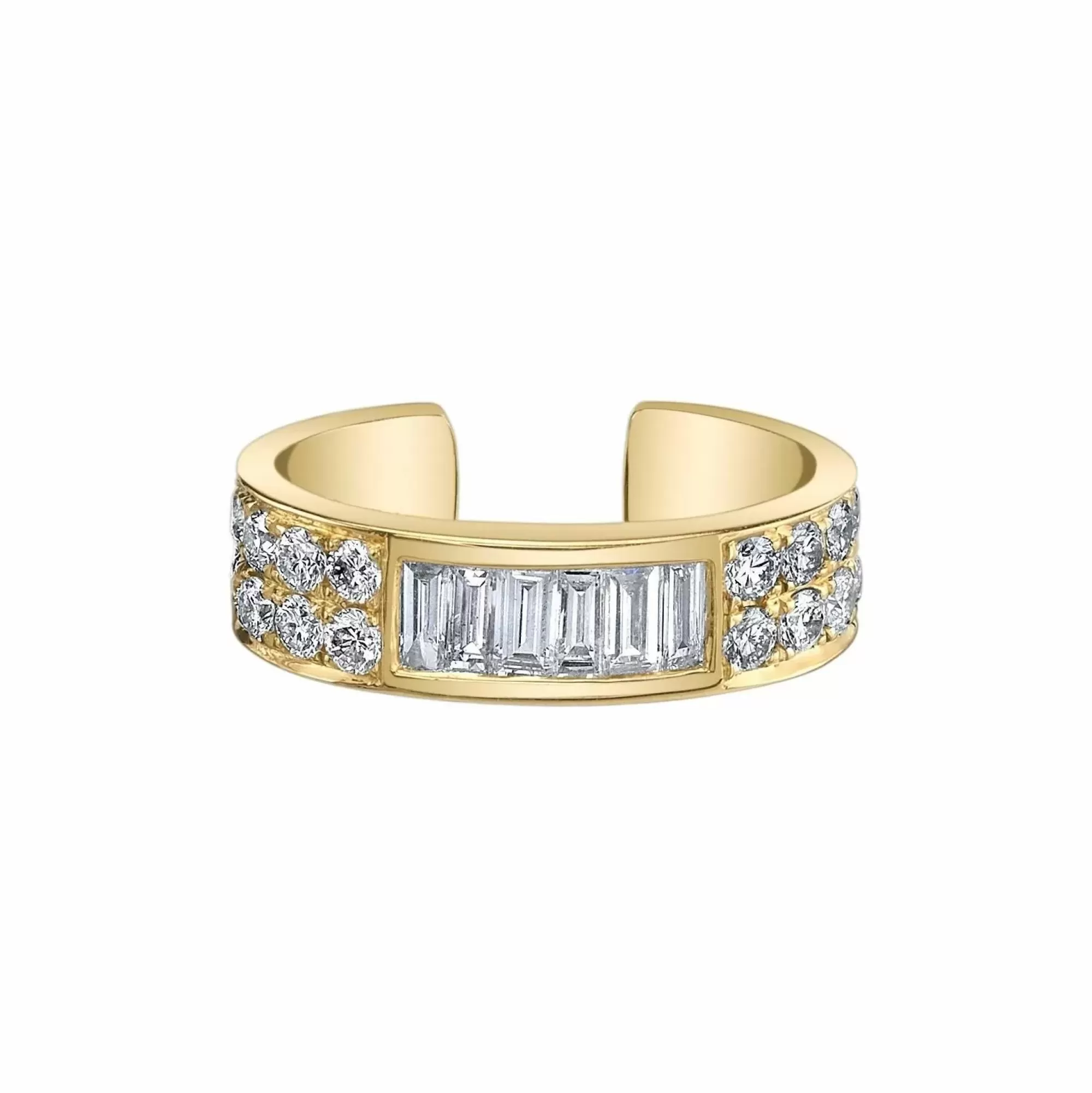 Anita Ko 18K Yellow Gold Baguette And Round Diamond Ear Cuff Cheap