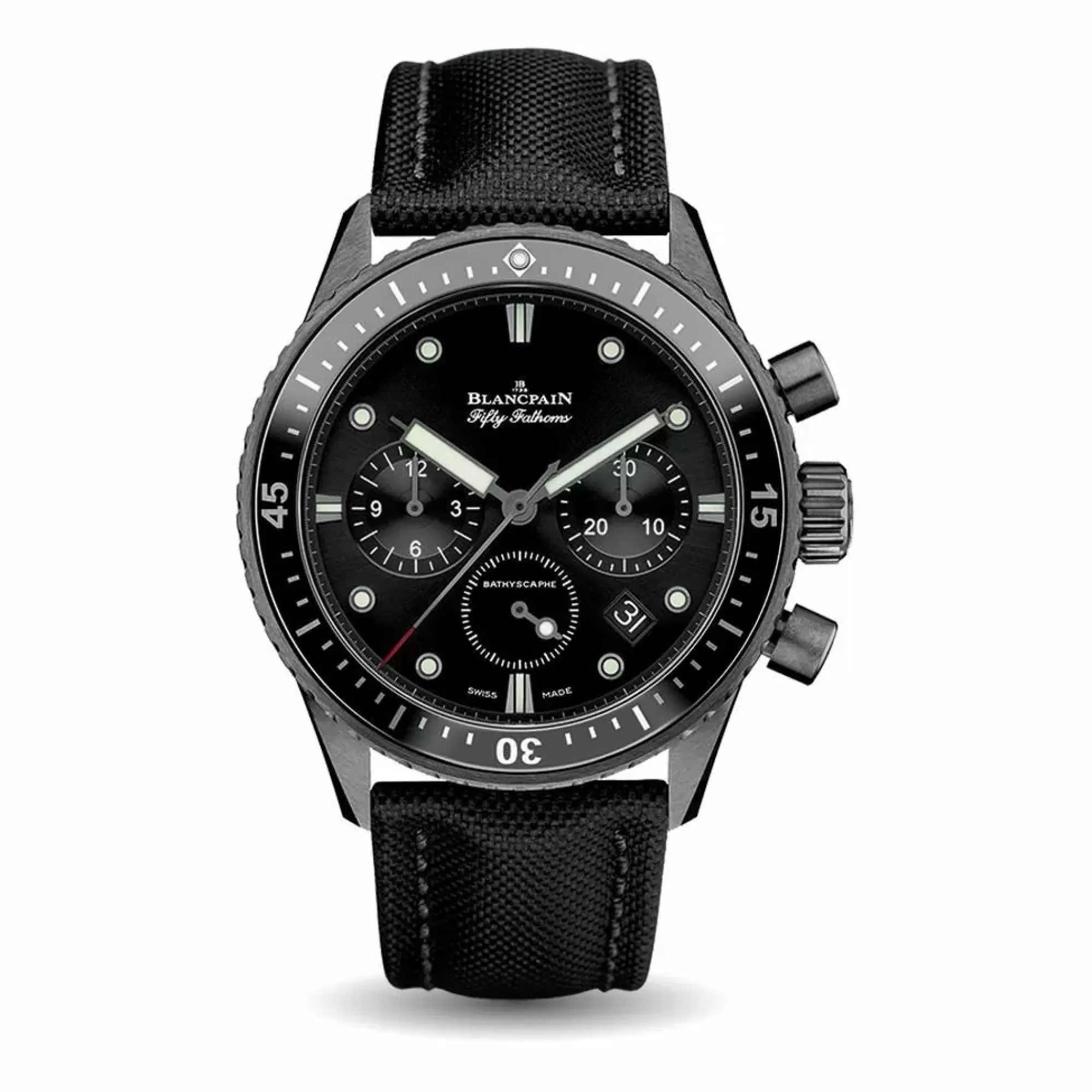 Blancpain Fifty Fathoms Bathyscaphe Chronographe Flyback Black Ceramic 43.6Mm Automatic Clearance