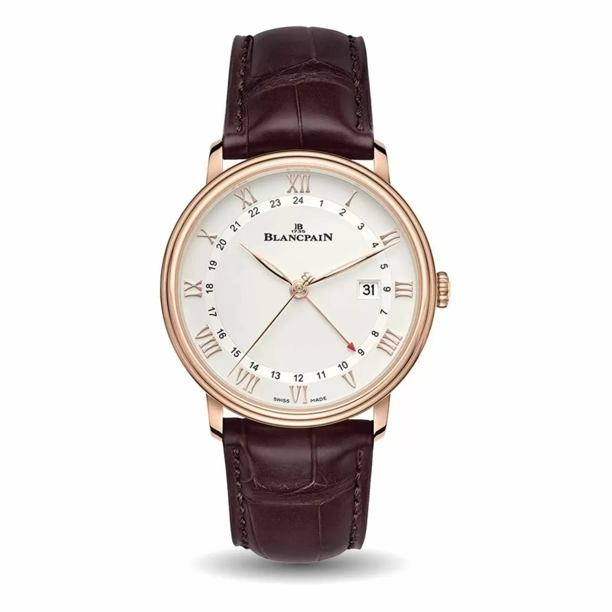 Blancpain Villeret Gmt Date 18K Rose Gold 40Mm Automatic Sale