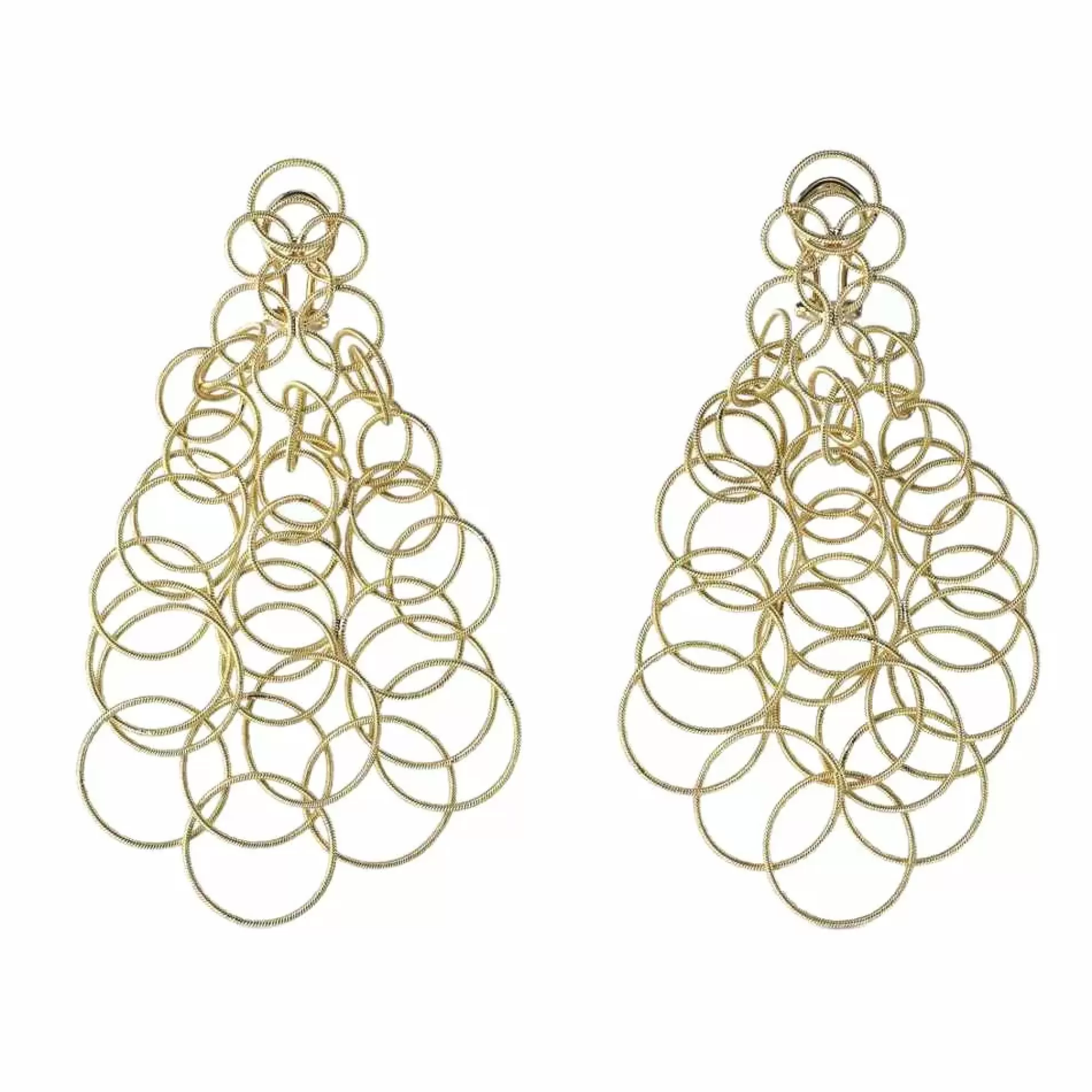 Buccellati Hawaii 18K Yellow Gold Long Pendant Earrings Clearance