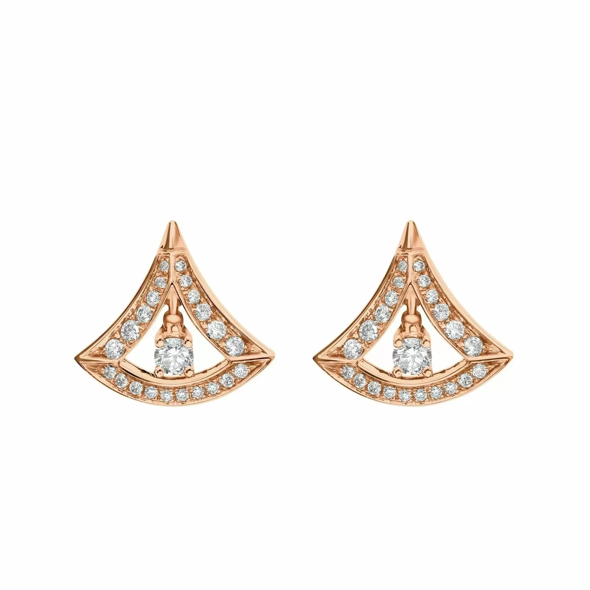 Bvlgari Diva's Dream 18K Rose Gold Diamond Stud Earrings Shop