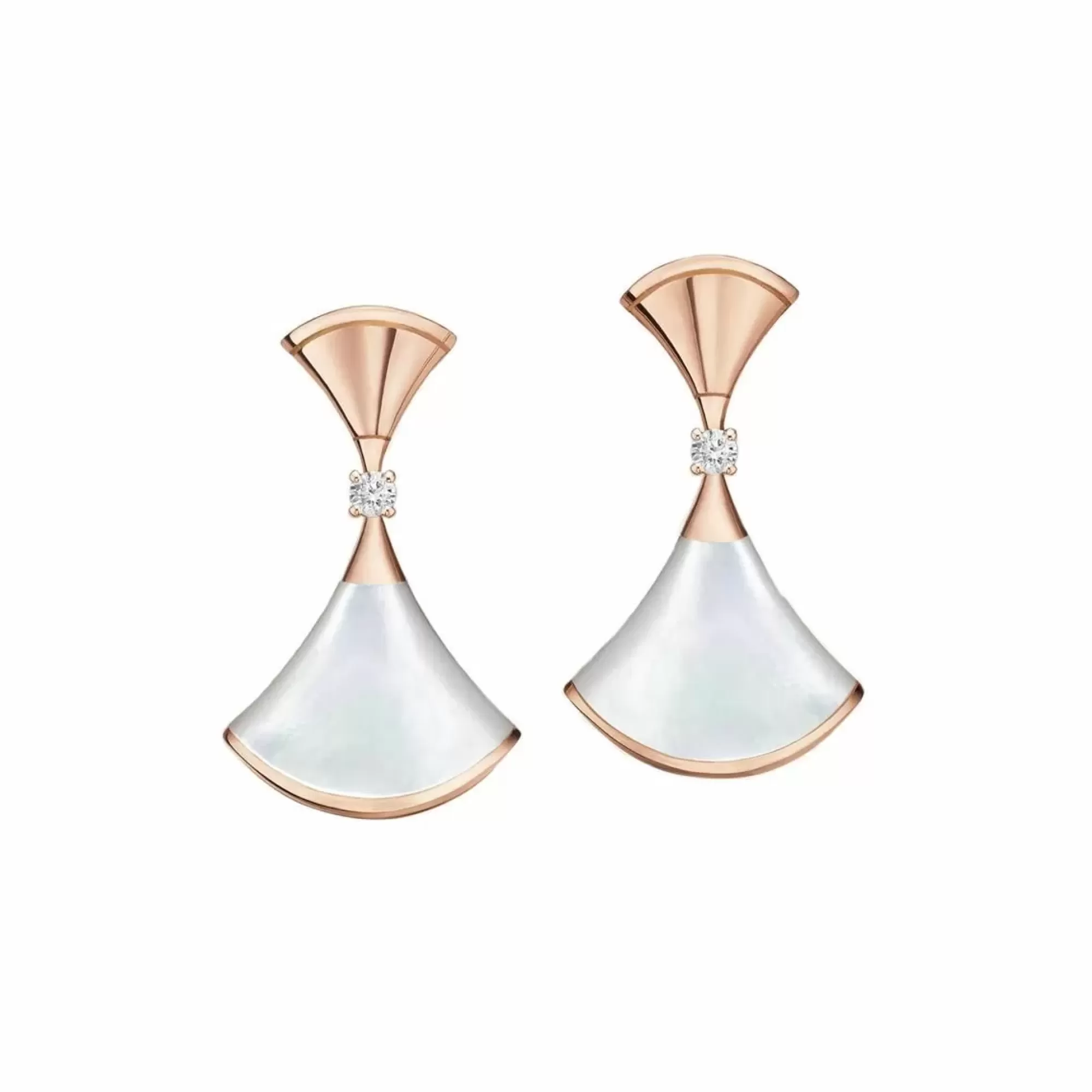 Bvlgari Diva's Dream 18K Rose Goldmother Of Pearl And Diamond Earrings Best
