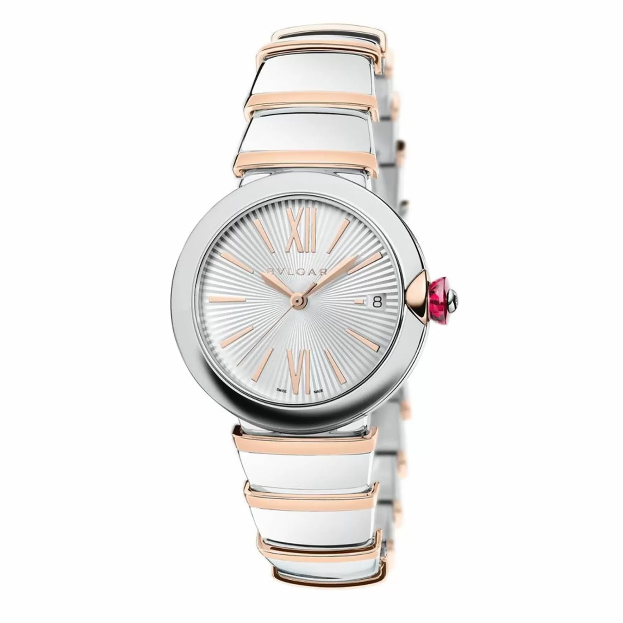 Bvlgari Lvcea Rose Gold And Stainless Steel Automatic Watch Store