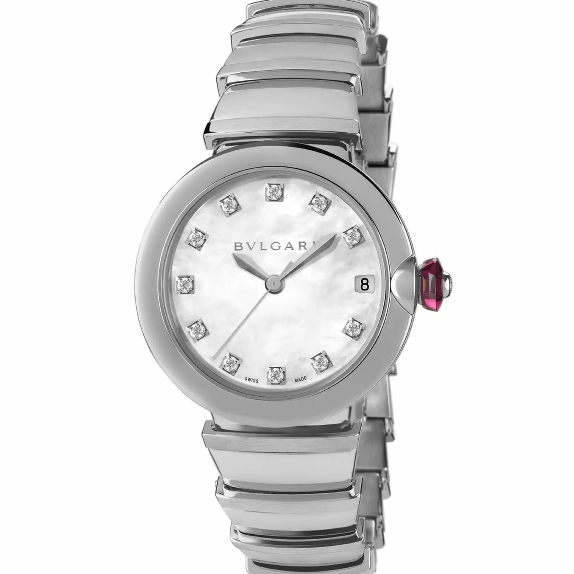 Bvlgari Lvcea Steel Diamond Watch Fashion