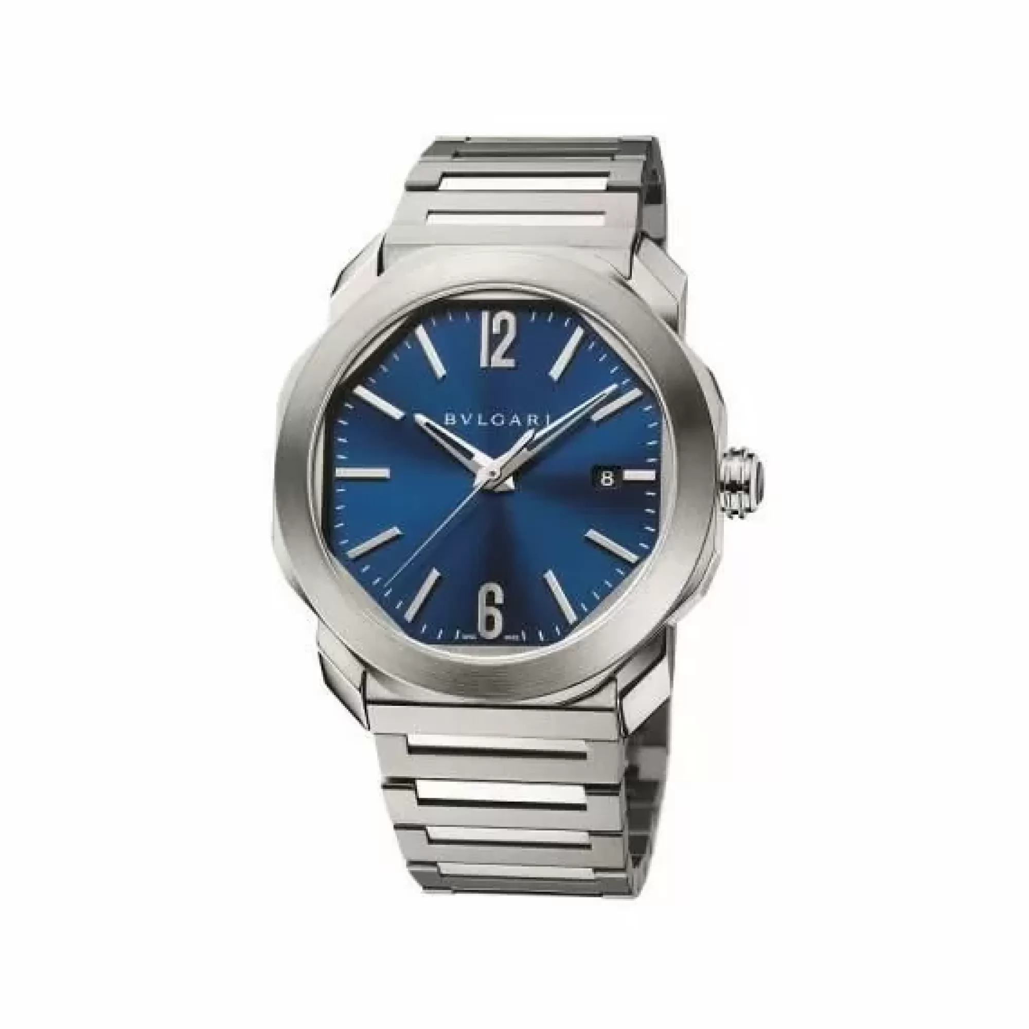 Bvlgari Octo Roma Blue Face Watch Fashion