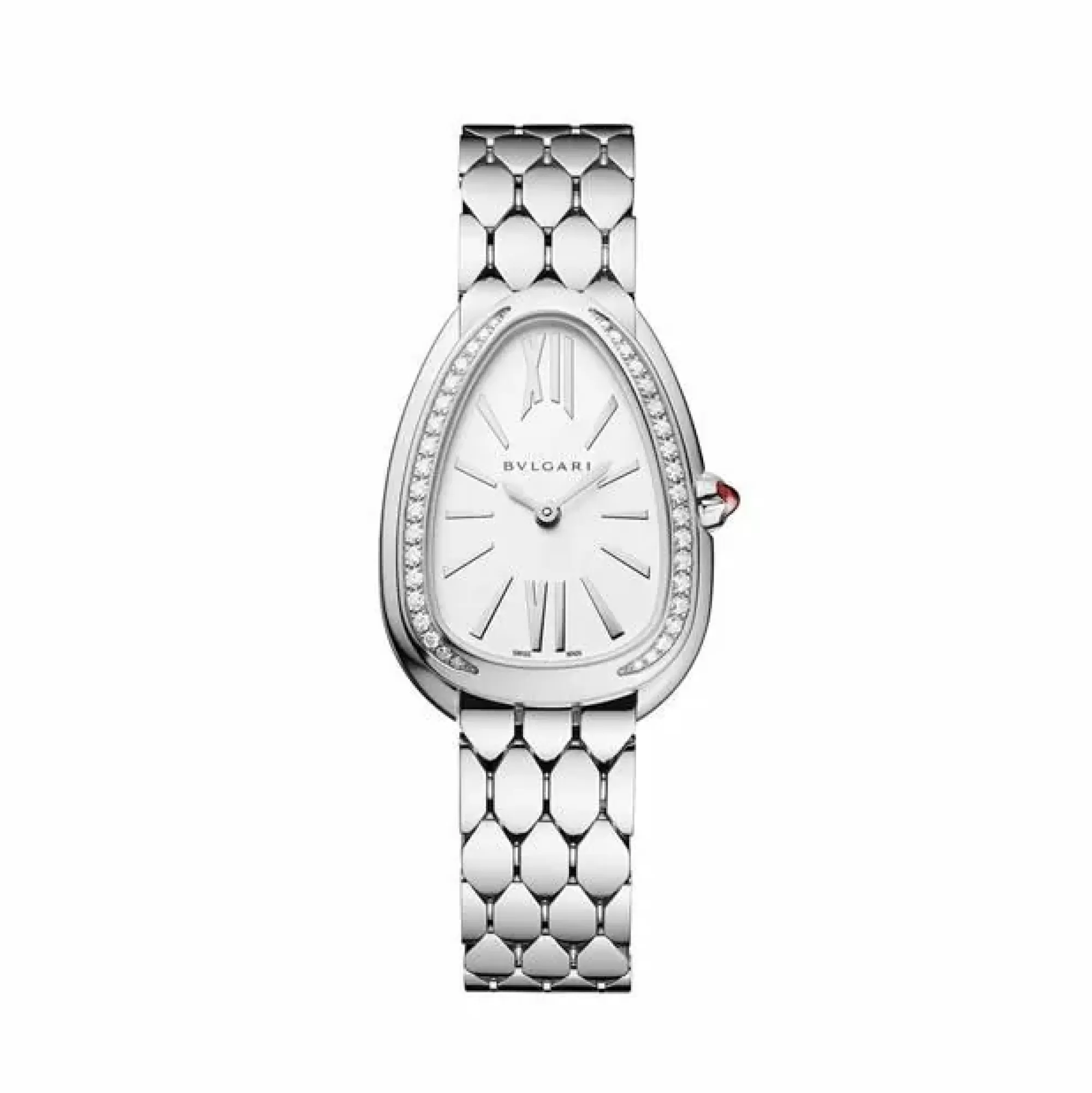 Bvlgari Serpenti Sudettori Stainless Steel And Diamonds Flash Sale