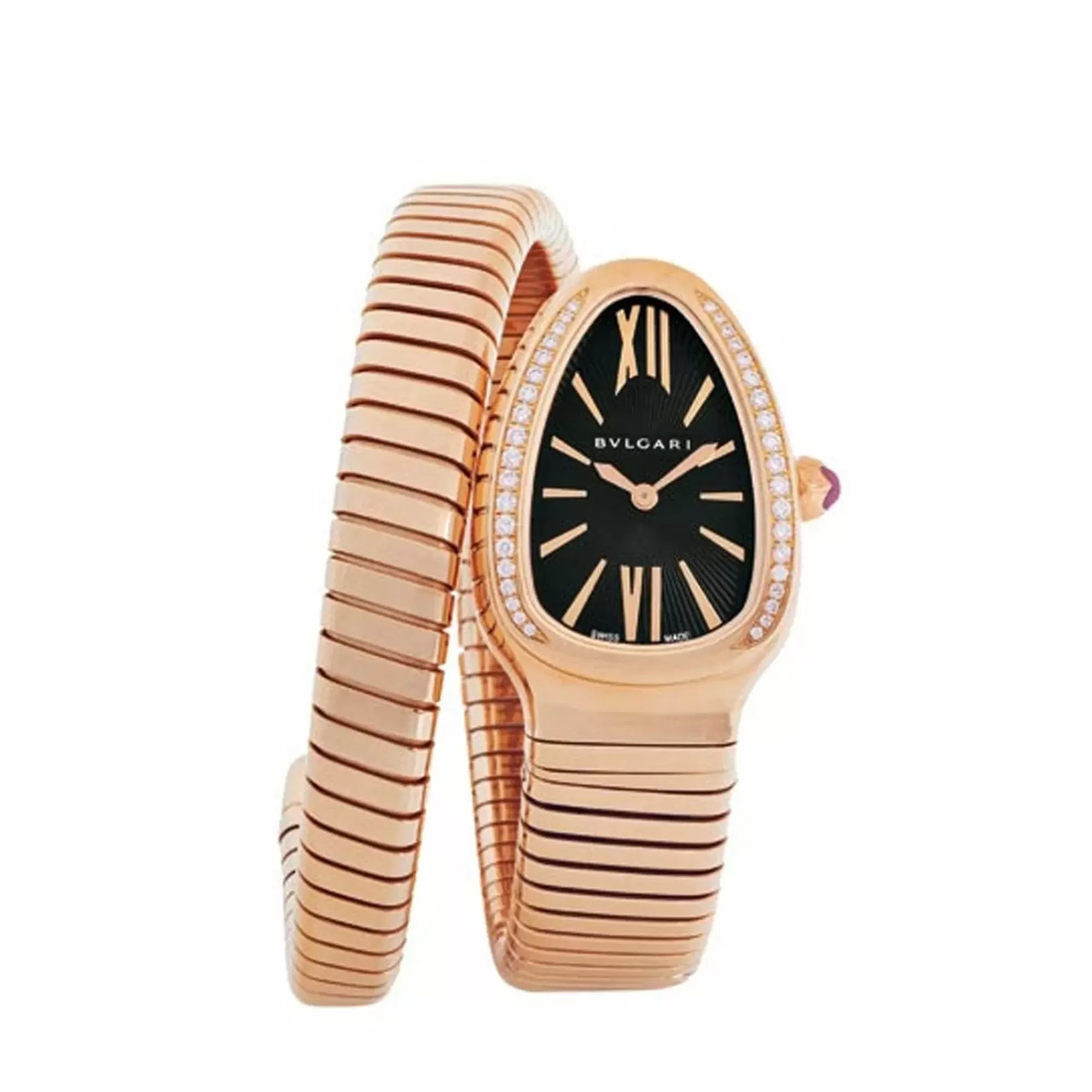 Bvlgari Serpenti Tubogas Rose Gold Diamond Watch Hot