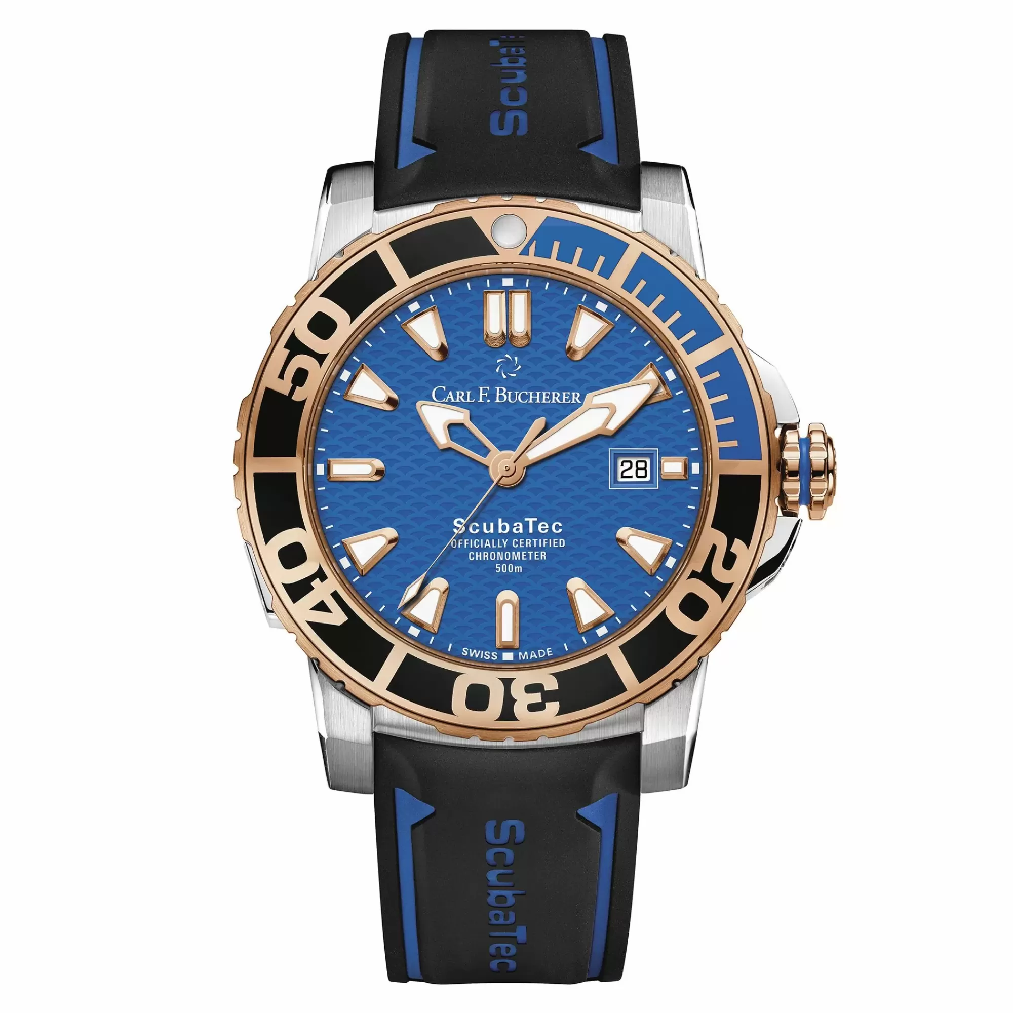 Carl F. Bucherer 44.6Mm Two Tone Blue Patravi Scubatec Best