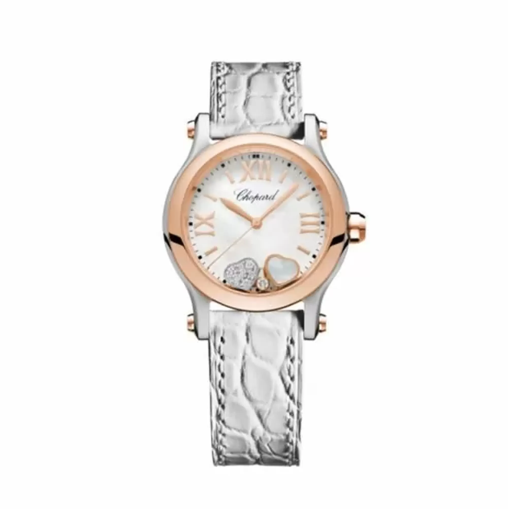 Chopard Happy Hearts 30Mm Stainless Steel Rose Gold And Diamonds Best