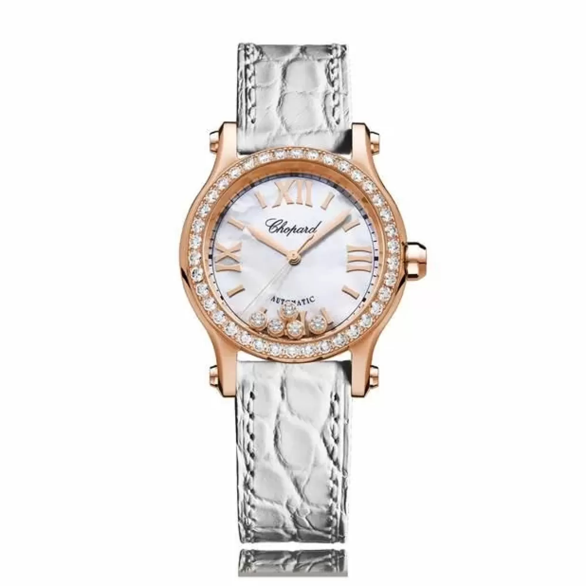 Chopard Happy Sport 30Mm Rose Gold And Diamonds Cheap