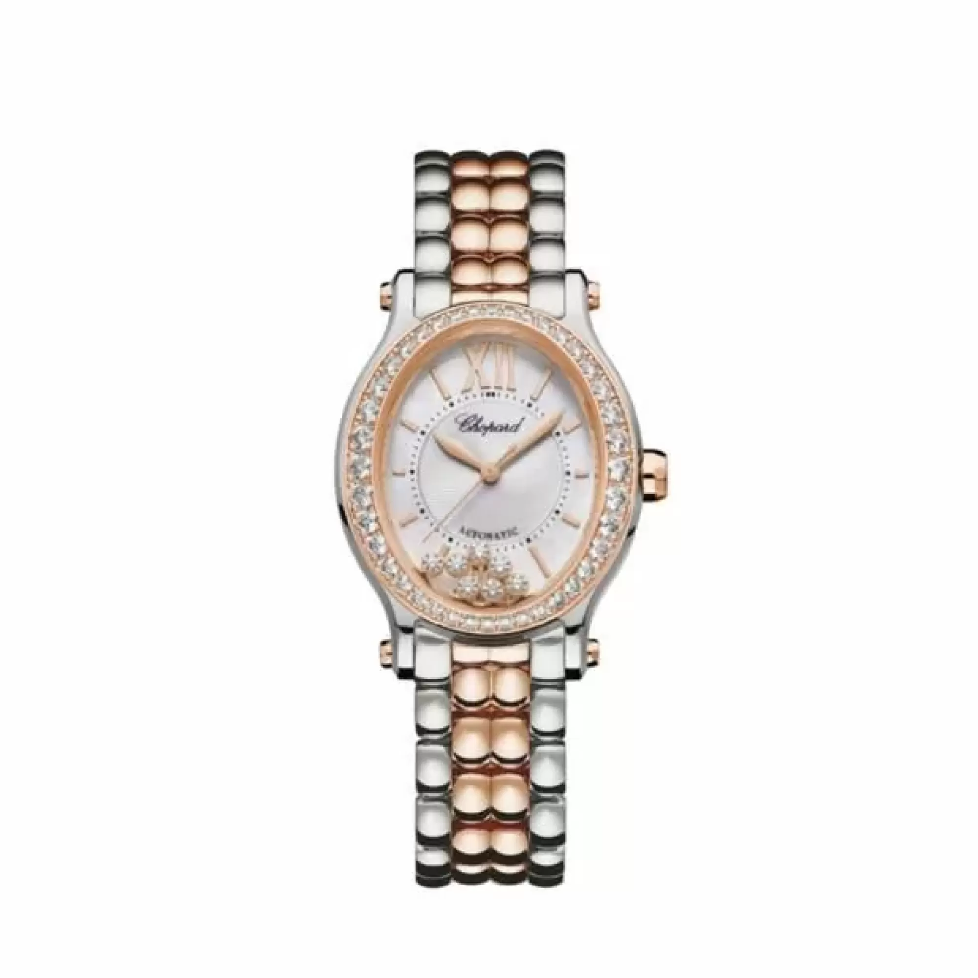 Chopard Happy Sport Oval Two Tone Diamond Watch Hot