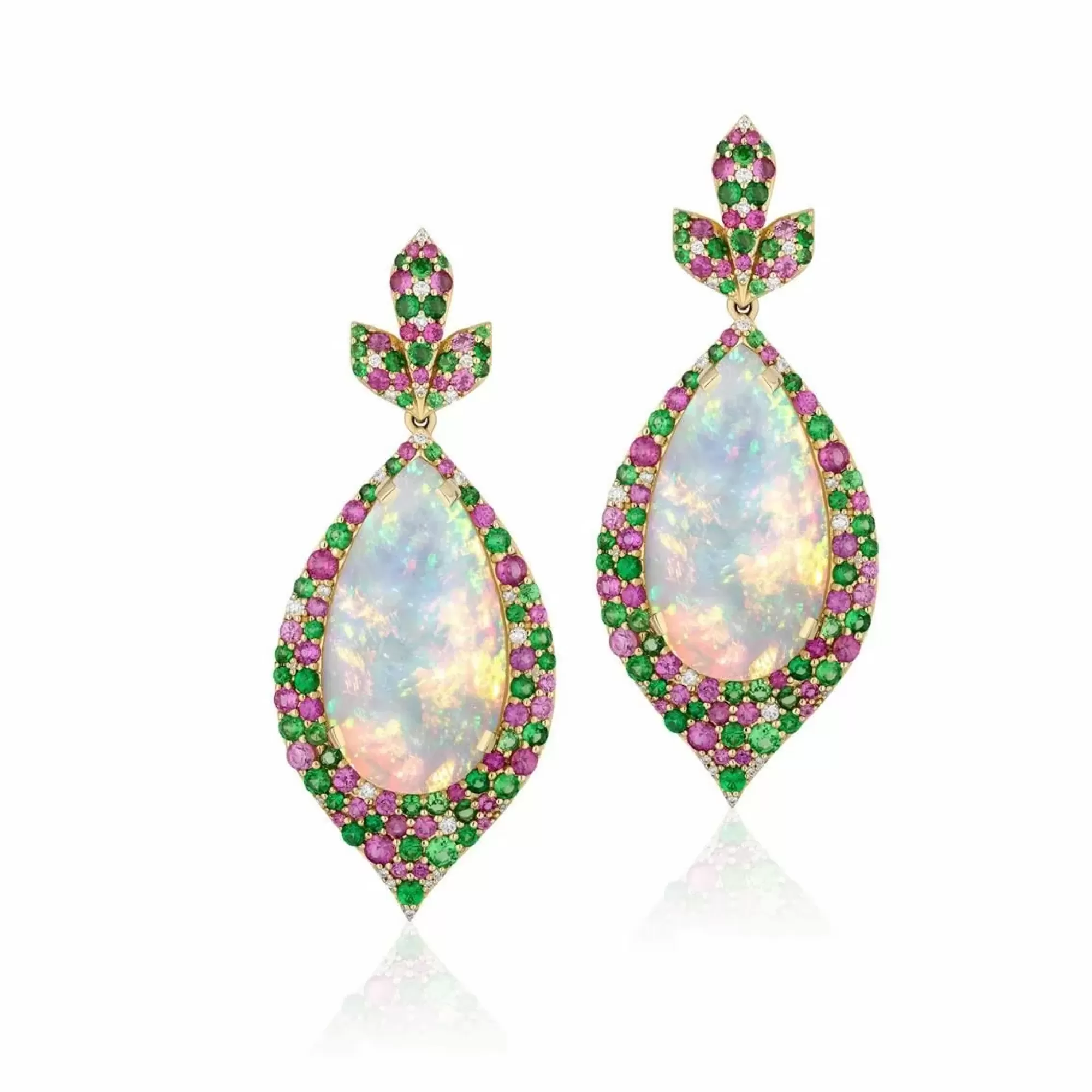 Goshwara G-One 18K Pear Shape Opal And Mixed Gemstone Drop Earrings Online