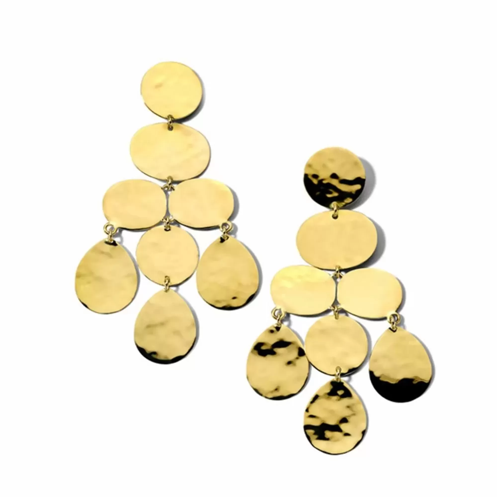 Ippolita Classico Crinkle Crazy 8's 18K Yellow Gold Chandelier Drop Earrings Cheap
