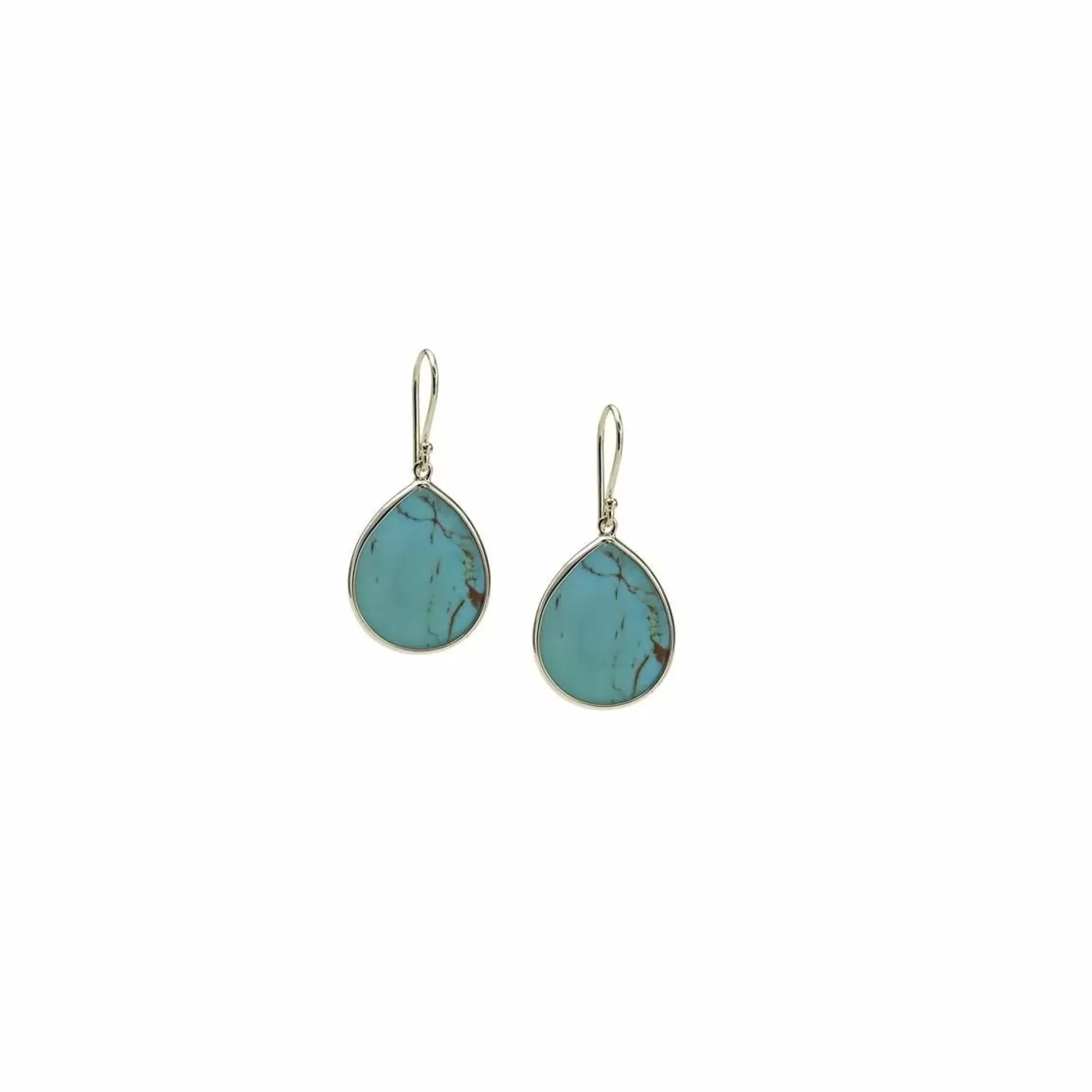 Ippolita Polished Rock Candy 18K Yellow Gold Turquoise Teardrop Earrings Best Sale