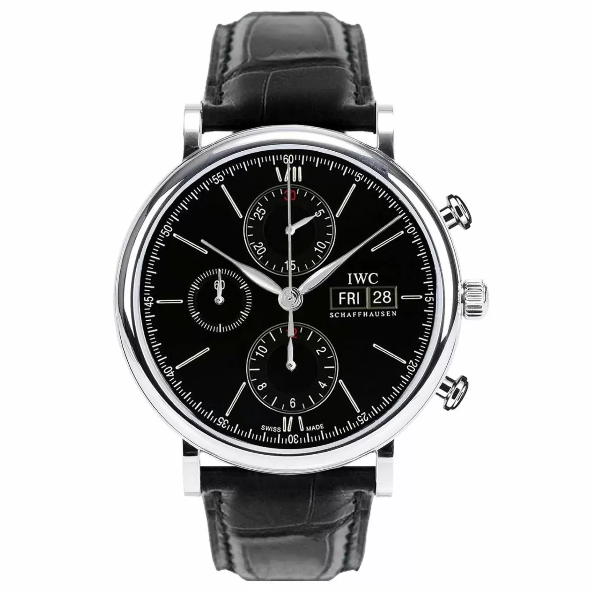 IWC Schaffhausen Portofino Black Chronograph Shop