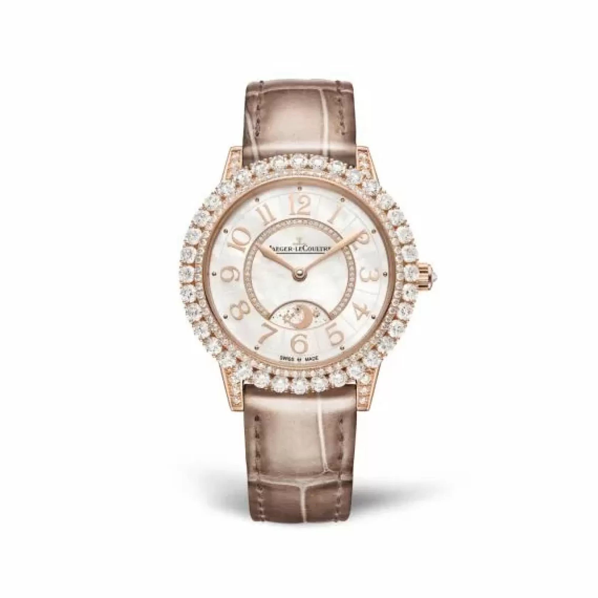Jaeger-LeCoultre Rendez-Vous Night And Day Pink Gold Watch With Diamond Bezel Cheap