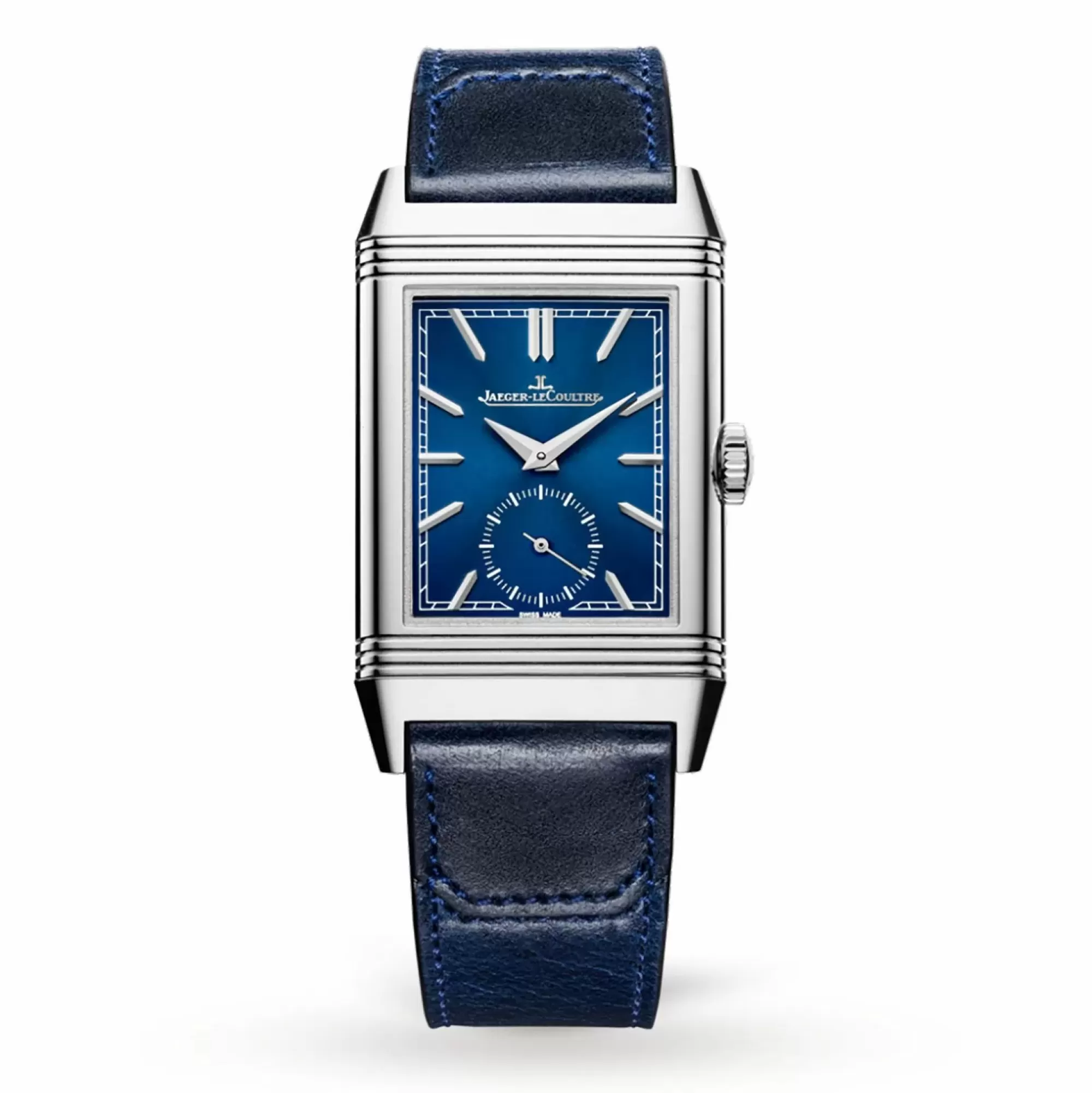 Jaeger-LeCoultre Reverso Tribute Stainless Steel Small Seconds Blue Dial Watch Store