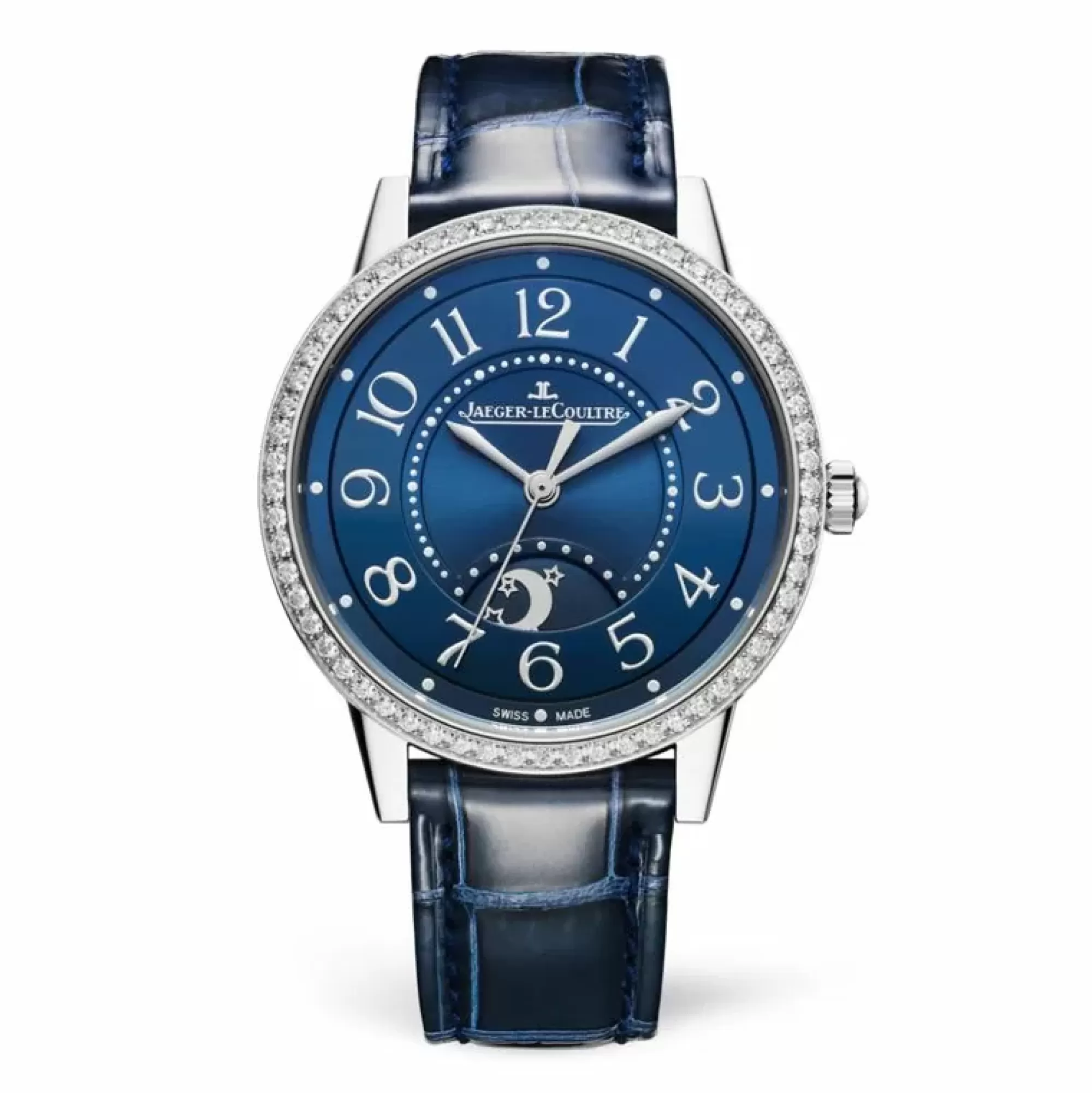 Jaeger-LeCoultre Stainless Steel Rendez-Vous Night & Day Medium Watch With Blue Dial Hot