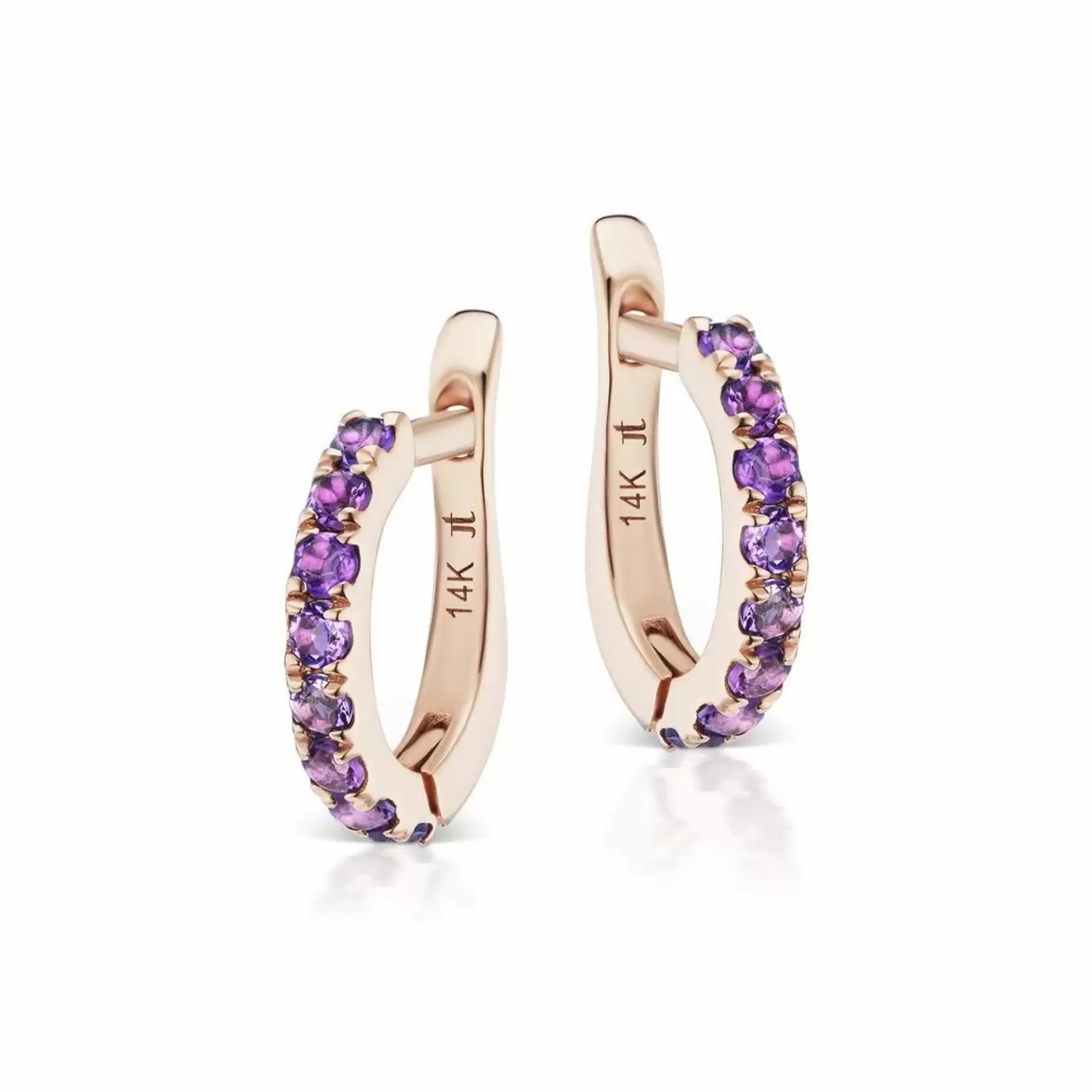 Jane Taylor 14K Amethyst Small Huggie Earrings Best