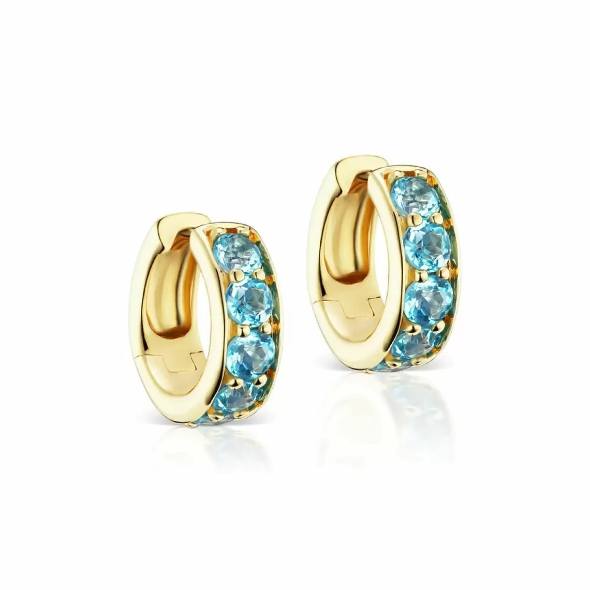 Jane Taylor 14K Blue Topaz Chubby Hoop Earrings Store