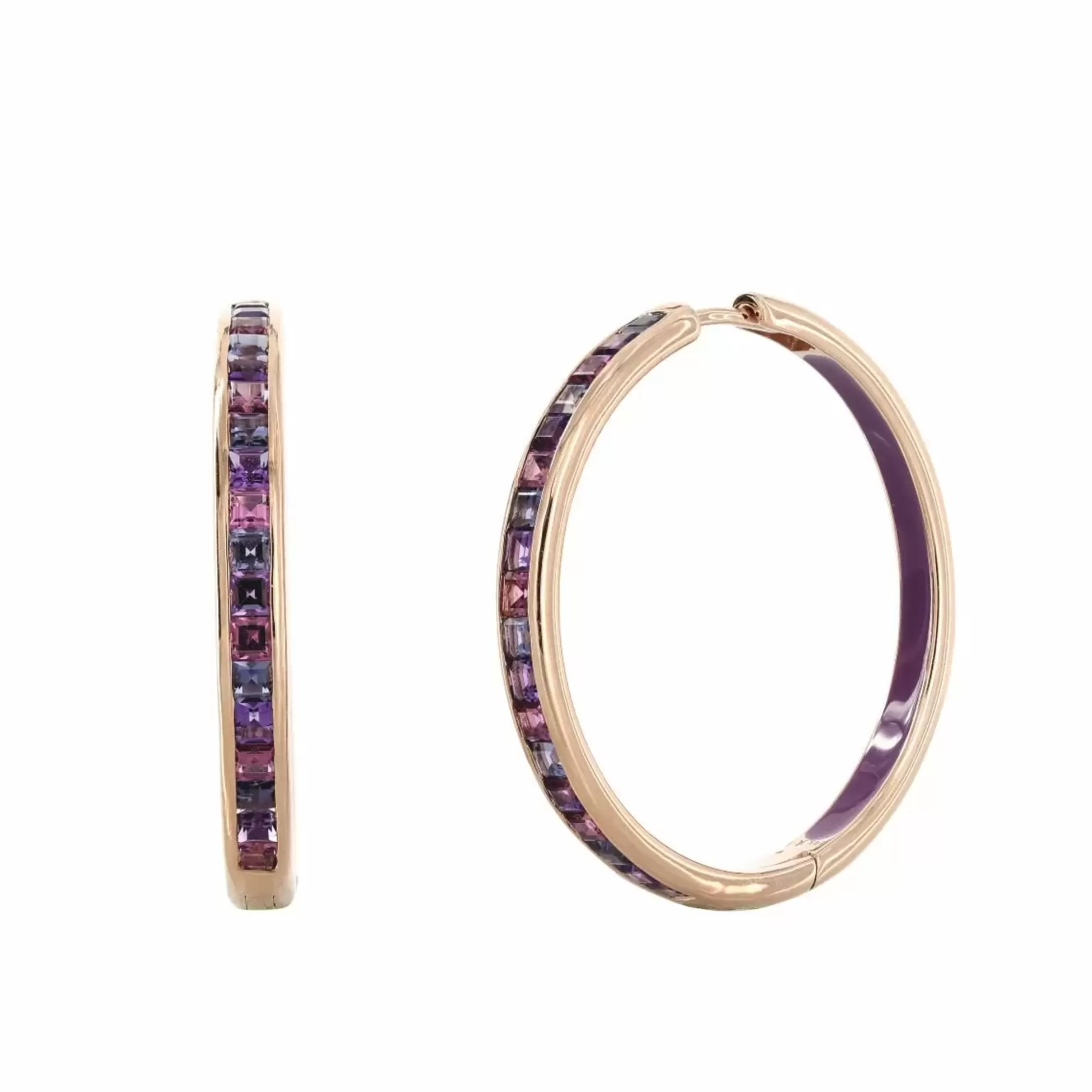 Jane Taylor Cirque 14K Rose Gold Purple Enamel Multi Gemstone 1 Discount