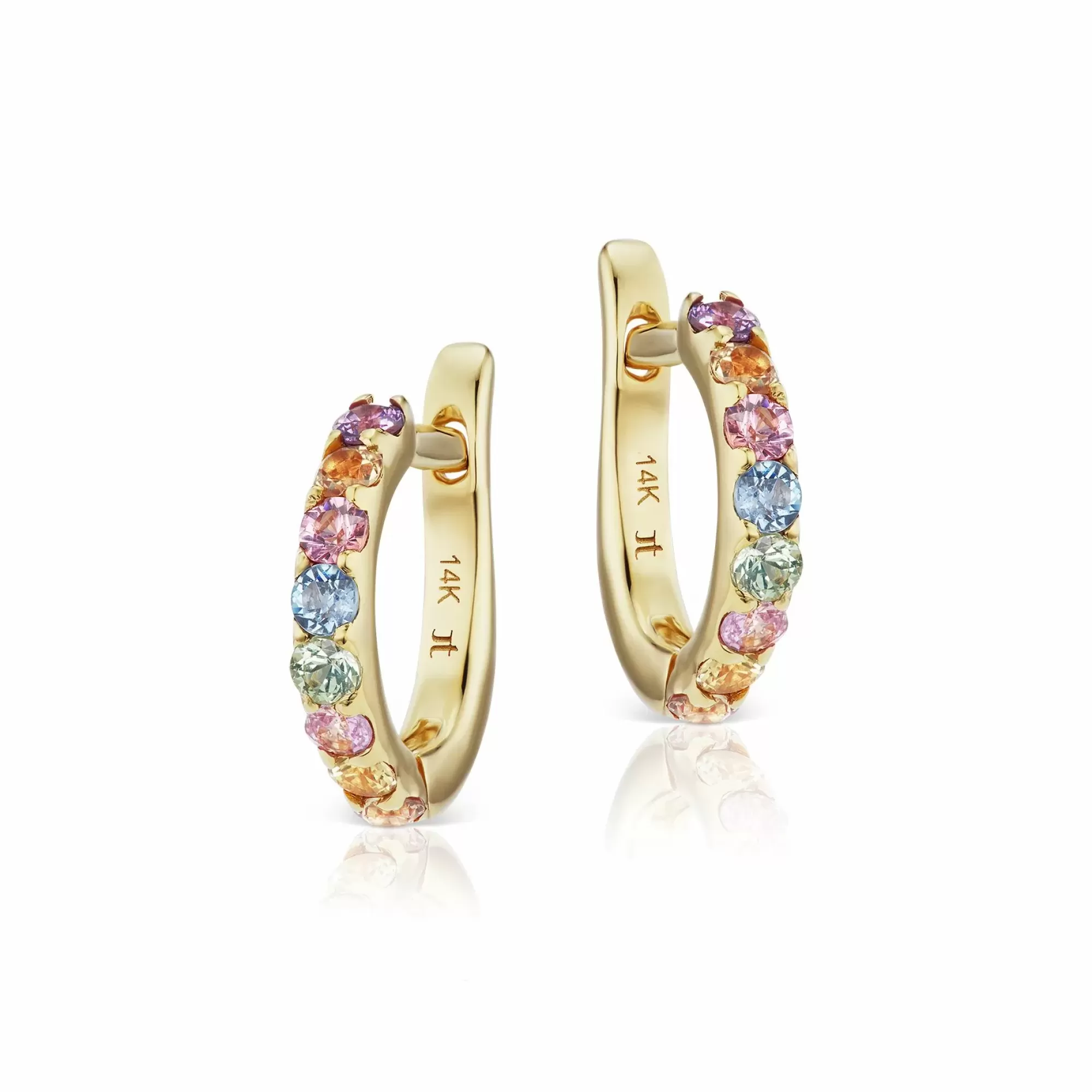 Jane Taylor Cirque Limited Edition Mixed Pastel Sapphire Huggies New