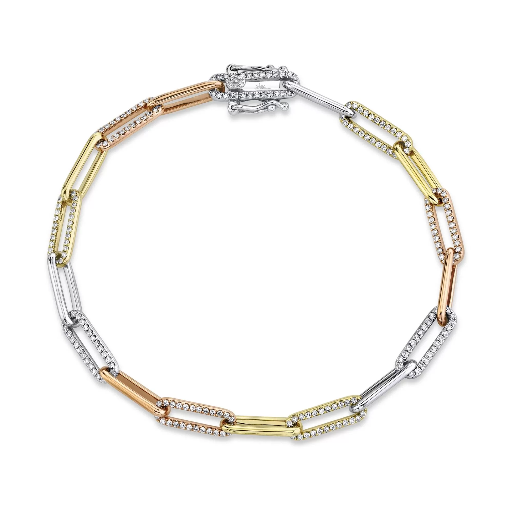 * London Collection 14K Alternating Diamond Link Bracelet Shop