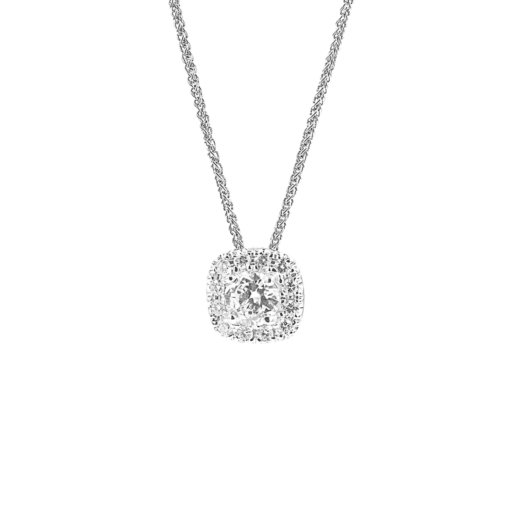 * London Collection 14K Diamond Cushion Pendant Necklace Store