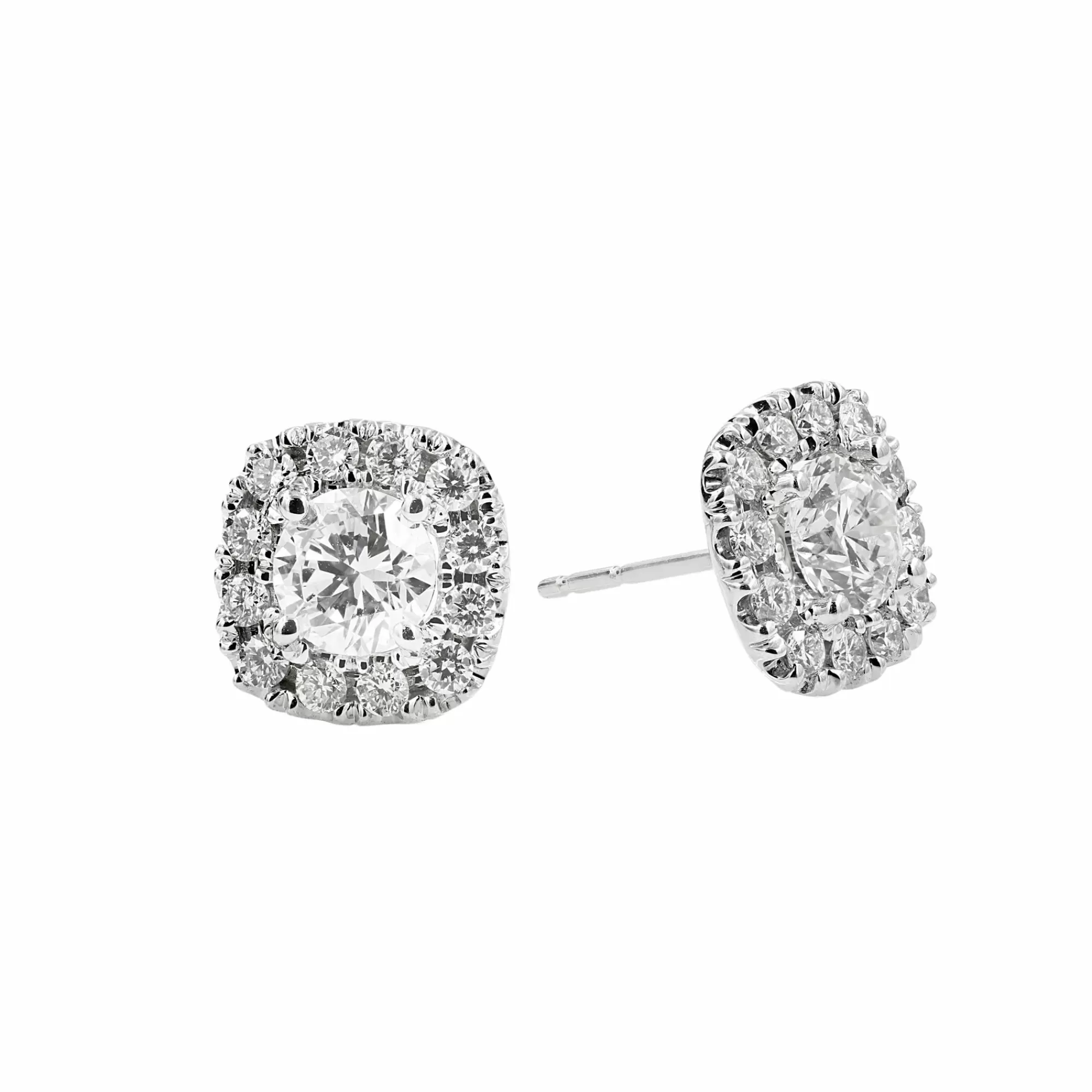 * London Collection 14K Diamond Halo Earrings Flash Sale