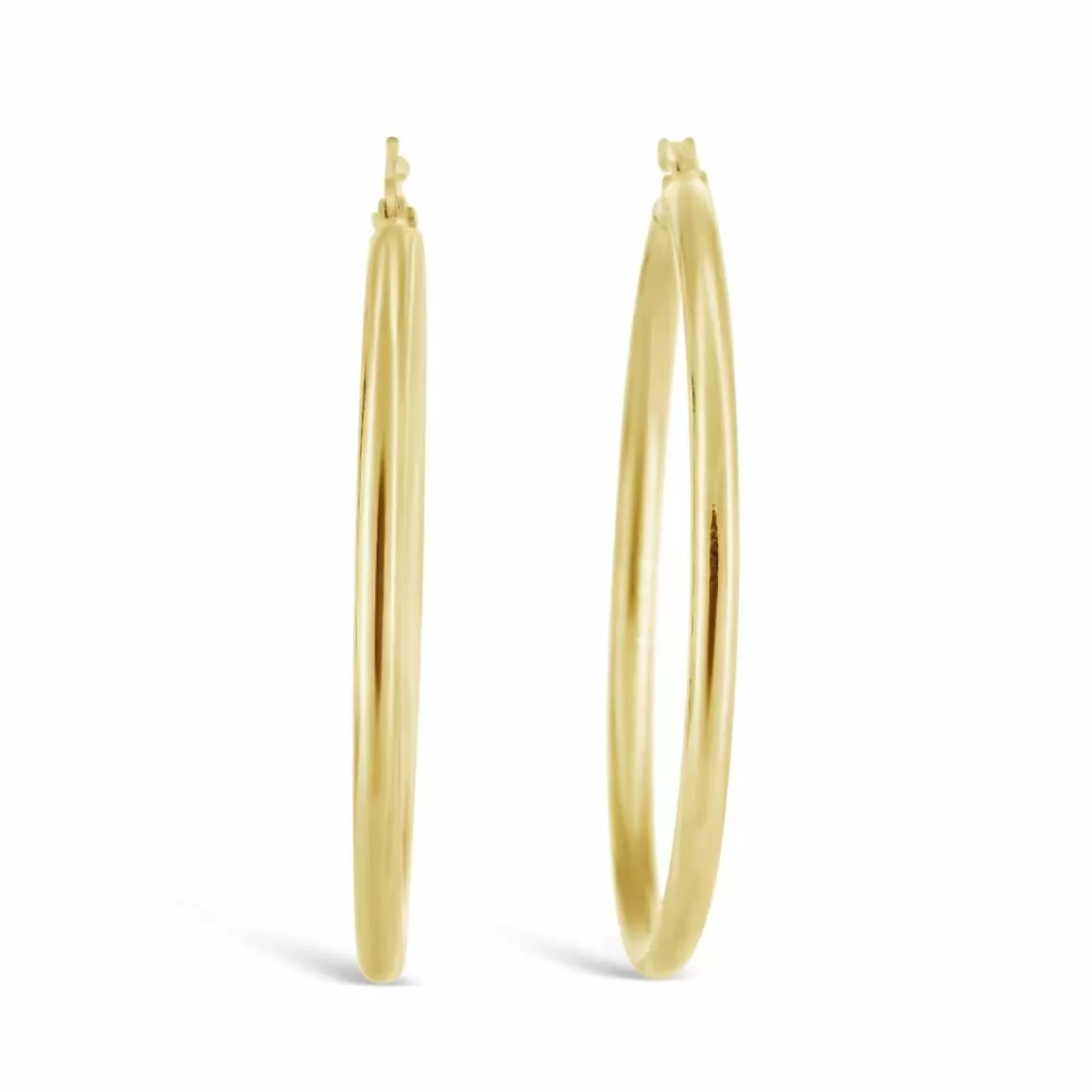 * London Collection 14K Yellow Gold 2X30Mm Medium Polished Hoop Earrings Cheap
