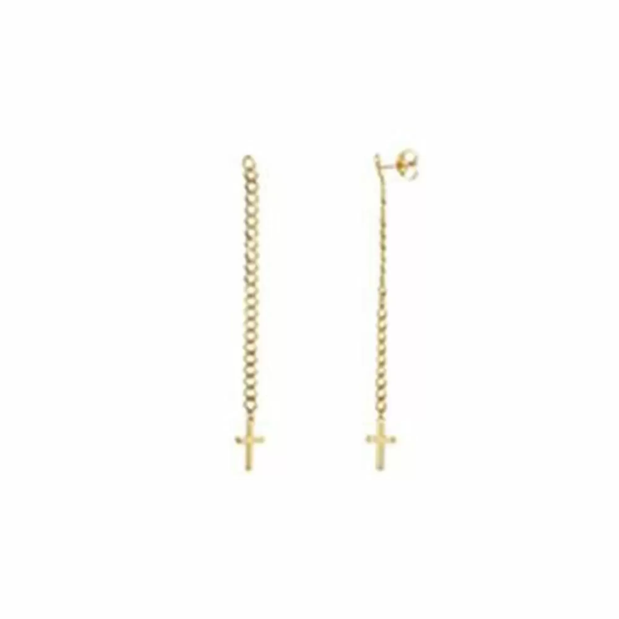 * London Collection 14K Yellow Gold Dangle Cross Earrings Fashion