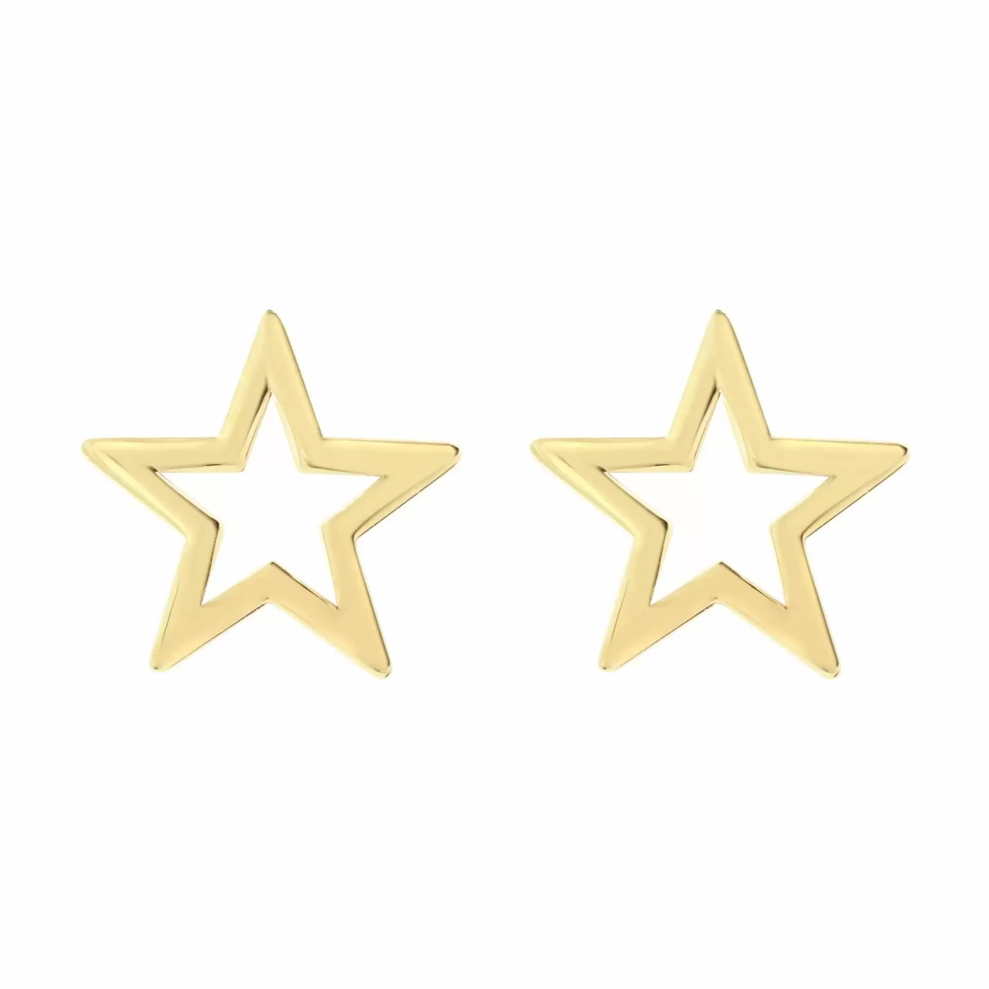 * London Collection 14K Yellow Gold Large Open Star Stud Earrings Best Sale