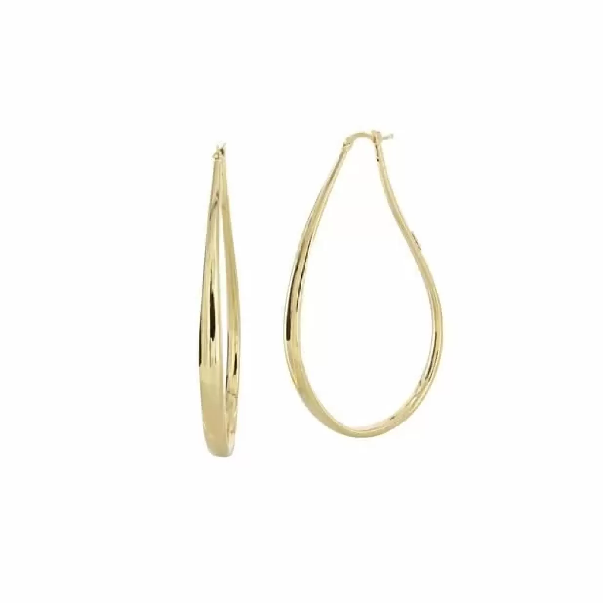 * London Collection 14K Yellow Gold Teardrop Hoop Earrings Cheap