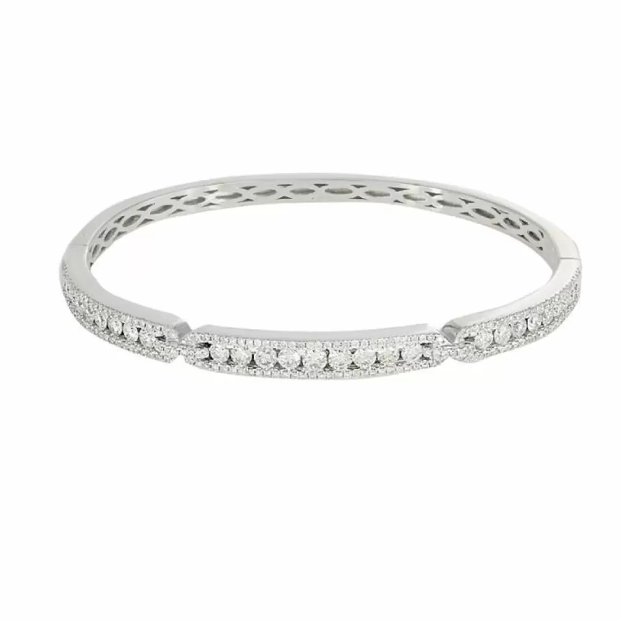 * London Collection 18K Diamond Hinged Bangle Bracelet Outlet