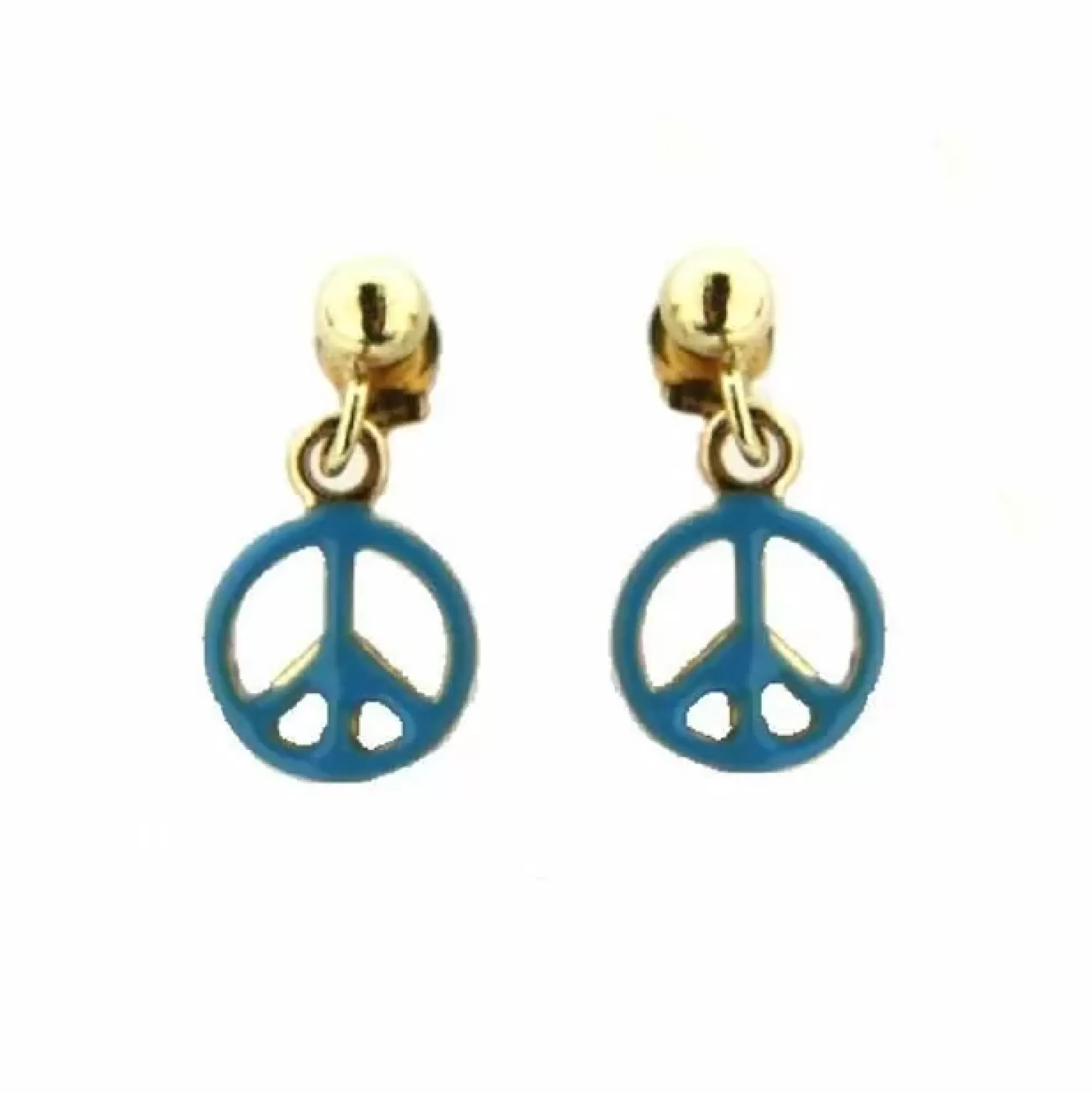 * London Collection 18K Enamel Peace Dangle Baby Earrings Shop