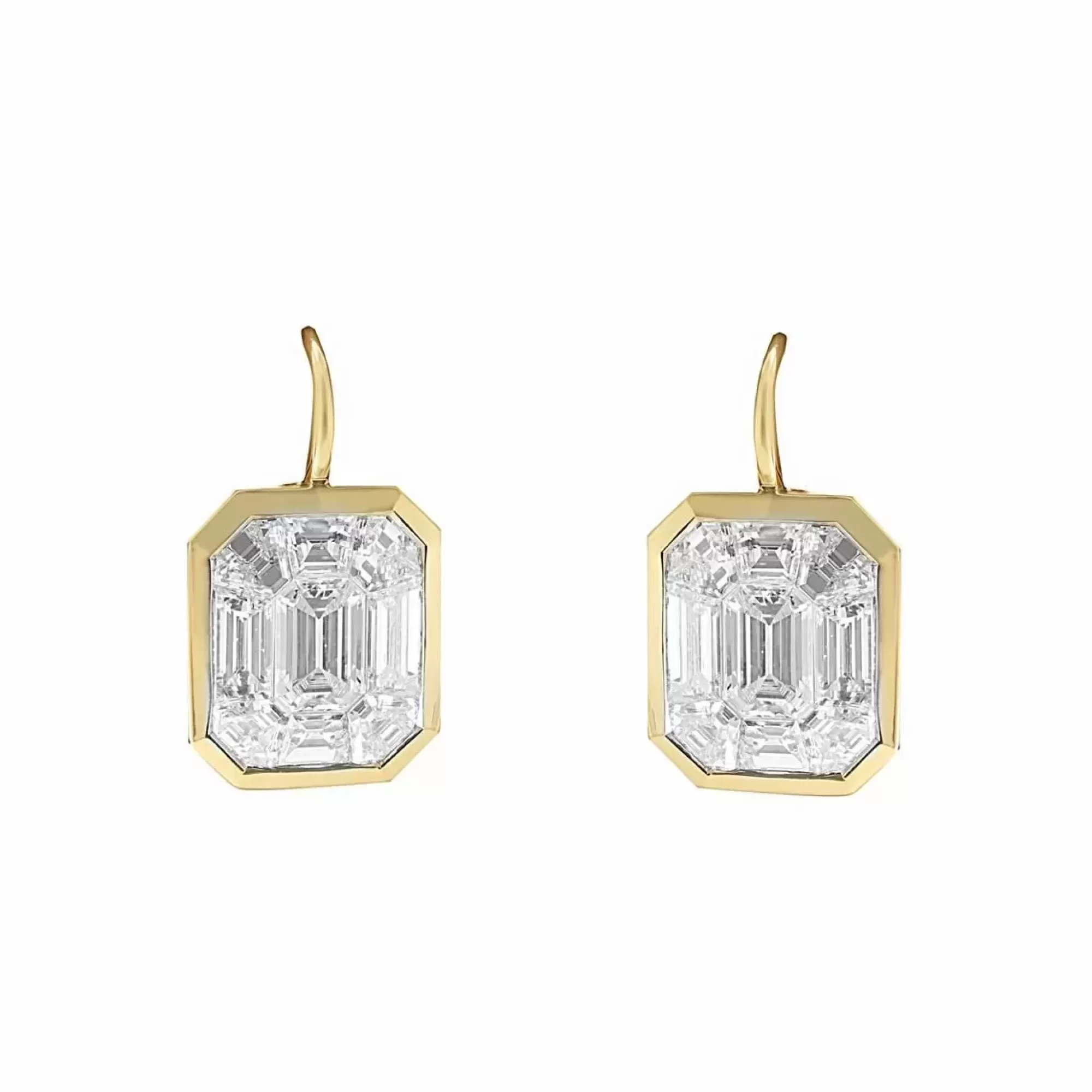 London Collection 18K Rose Gold Mosaic Diamond Kaleidoscope Drop Earrings Cheap