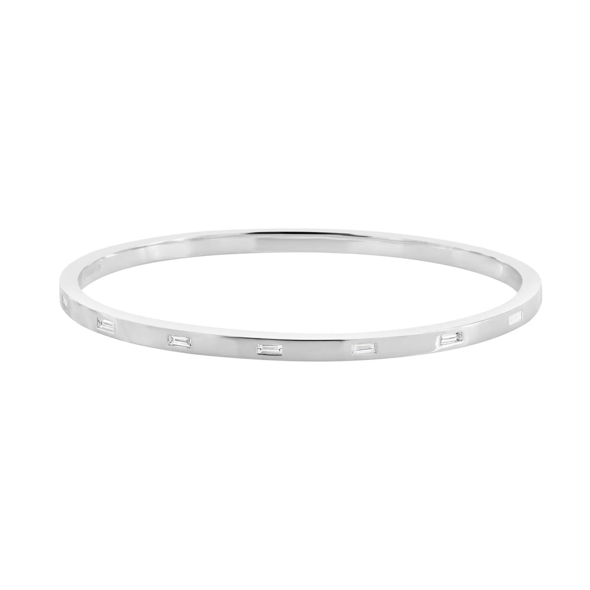 * London Collection 18K White Gold East-West Baguette Diamond Bangle Store