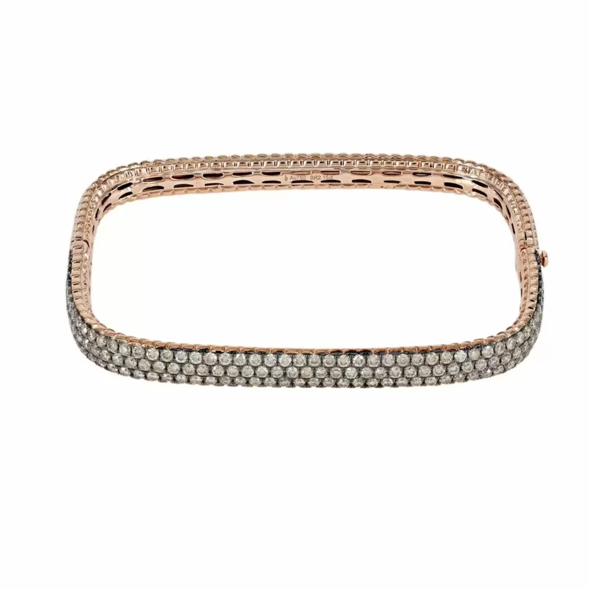 * London Collection Rose Gold Diamond Square Bracelet Discount