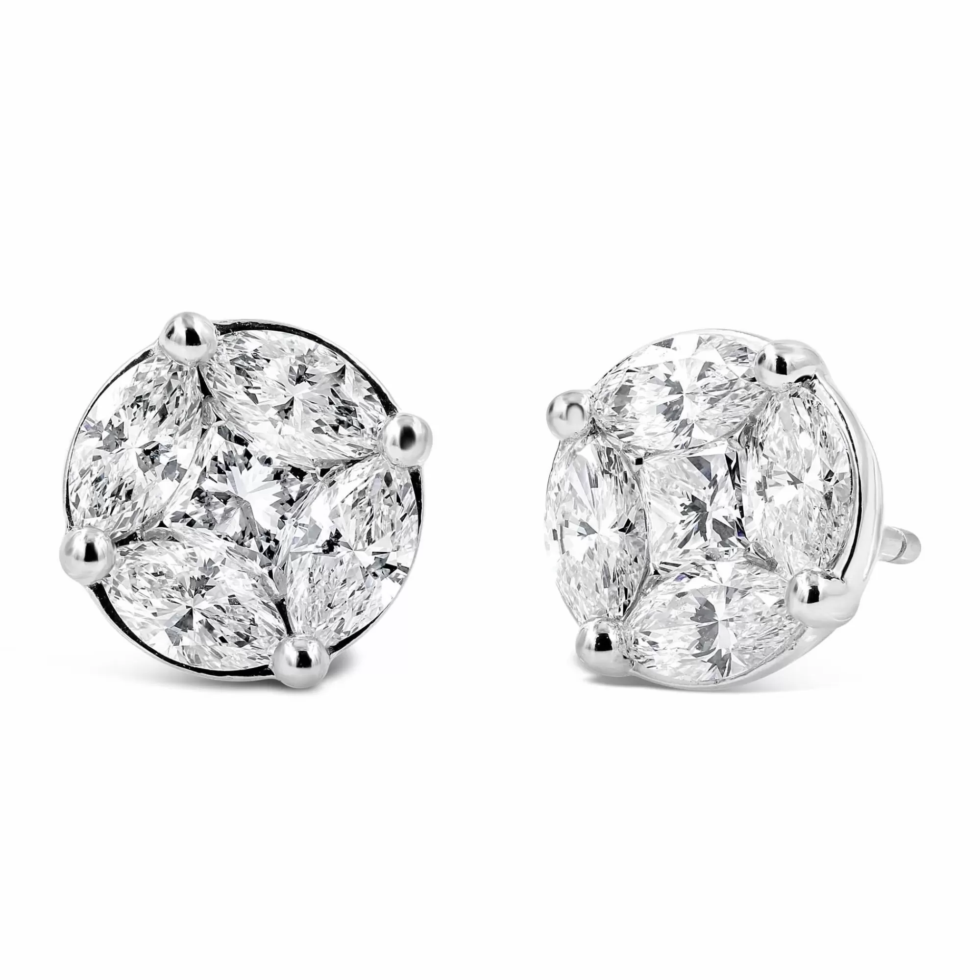 * London Collection White Gold 2.60 Carat Diamond Illusion Studs Online