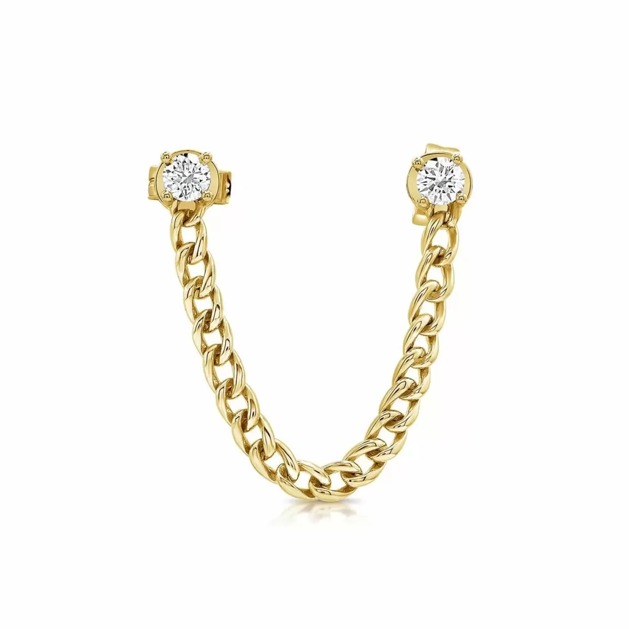 London Collection Yellow Gold Chain Single Earring Sale