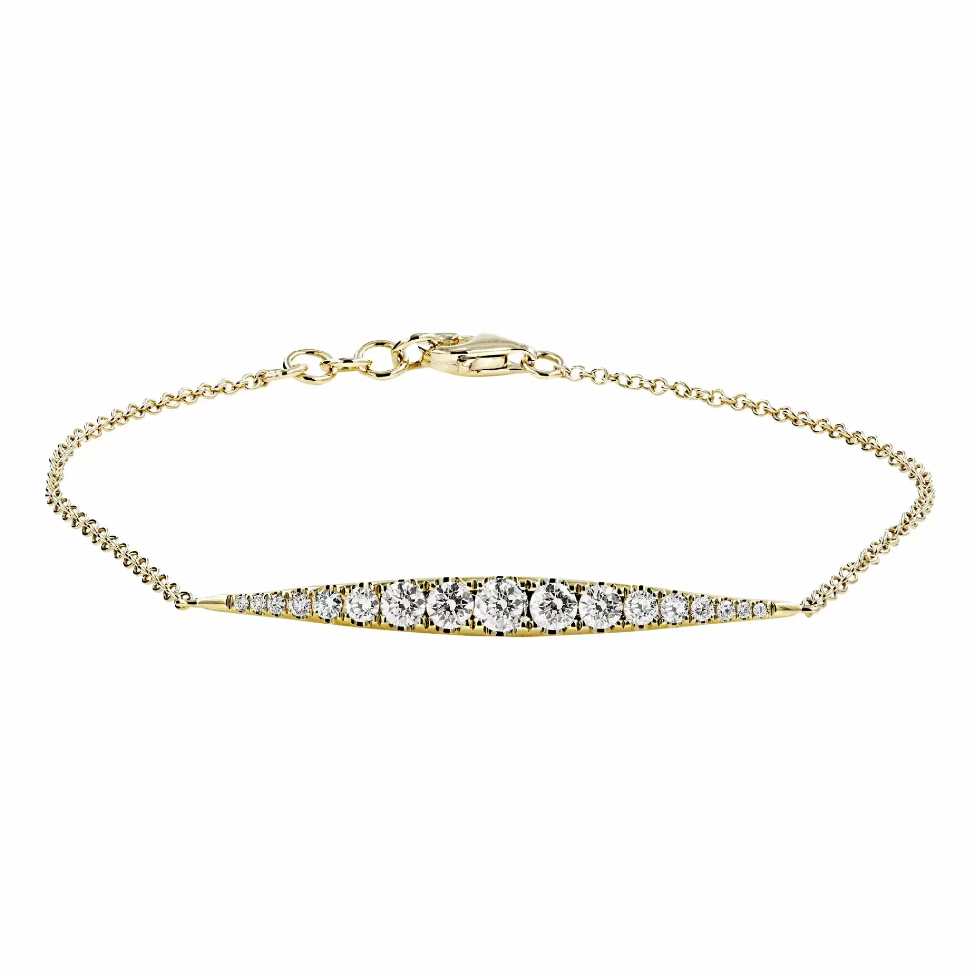 * London Collection Yellow Gold Graduating Diamond Bracelet Hot