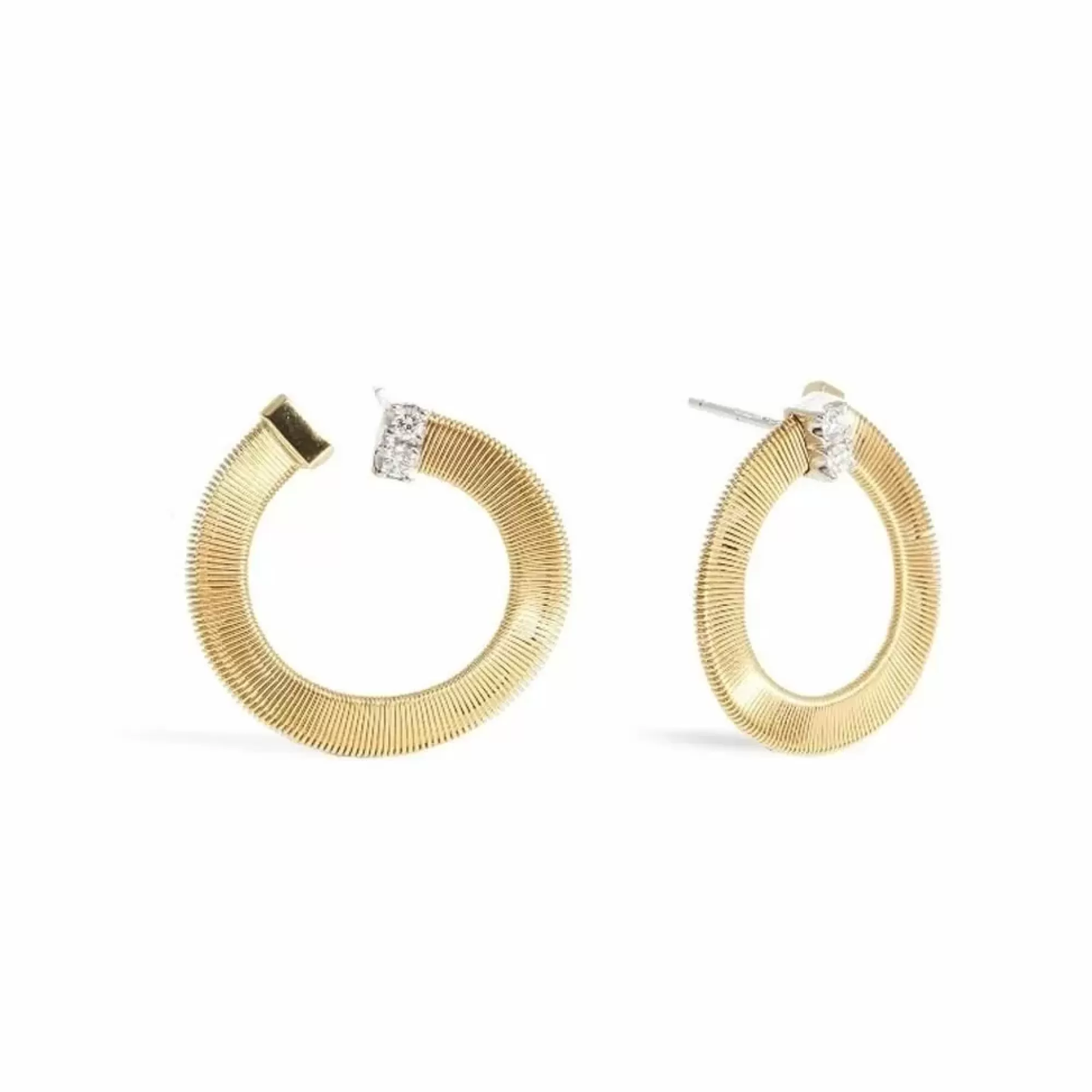 Marco Bicego Masai Collection 18K Diamond Small Wrap Hoop Earrings Discount