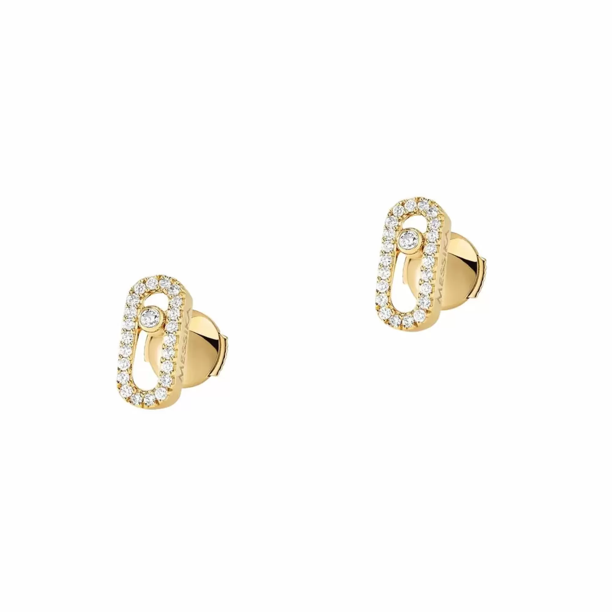 Messika Move Uno 18K Gold Pave Diamond Stud Earrings Online