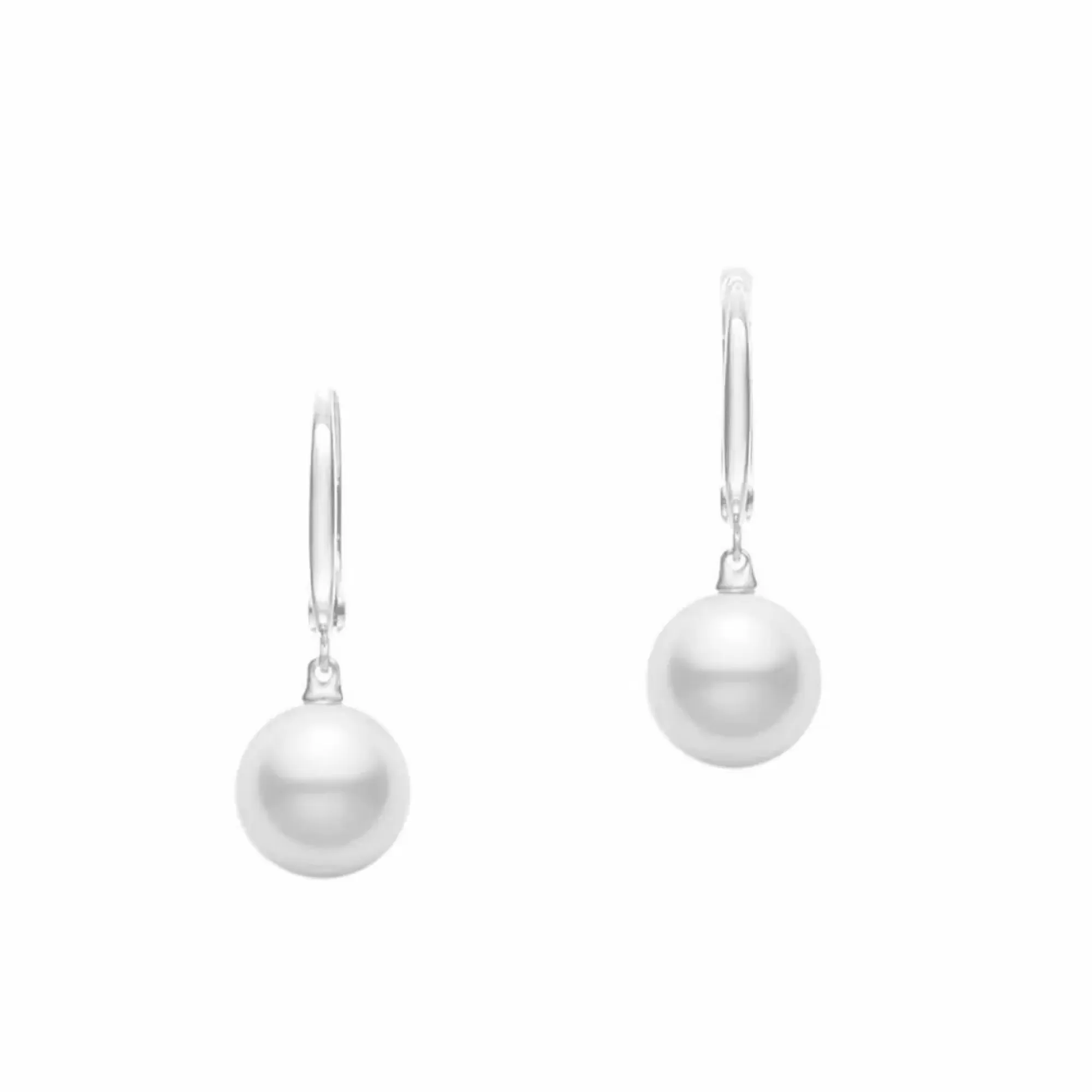 Mikimoto 18K White Gold 10Mm White South Sea Pearl Drop Earrings Best Sale