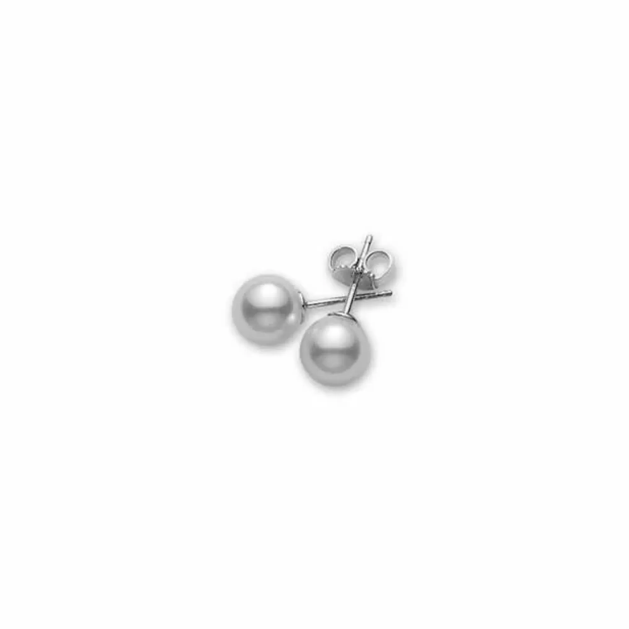 Mikimoto 18K White Gold 6 X 6.5Mm Akoya Pearl Stud Earrings Online
