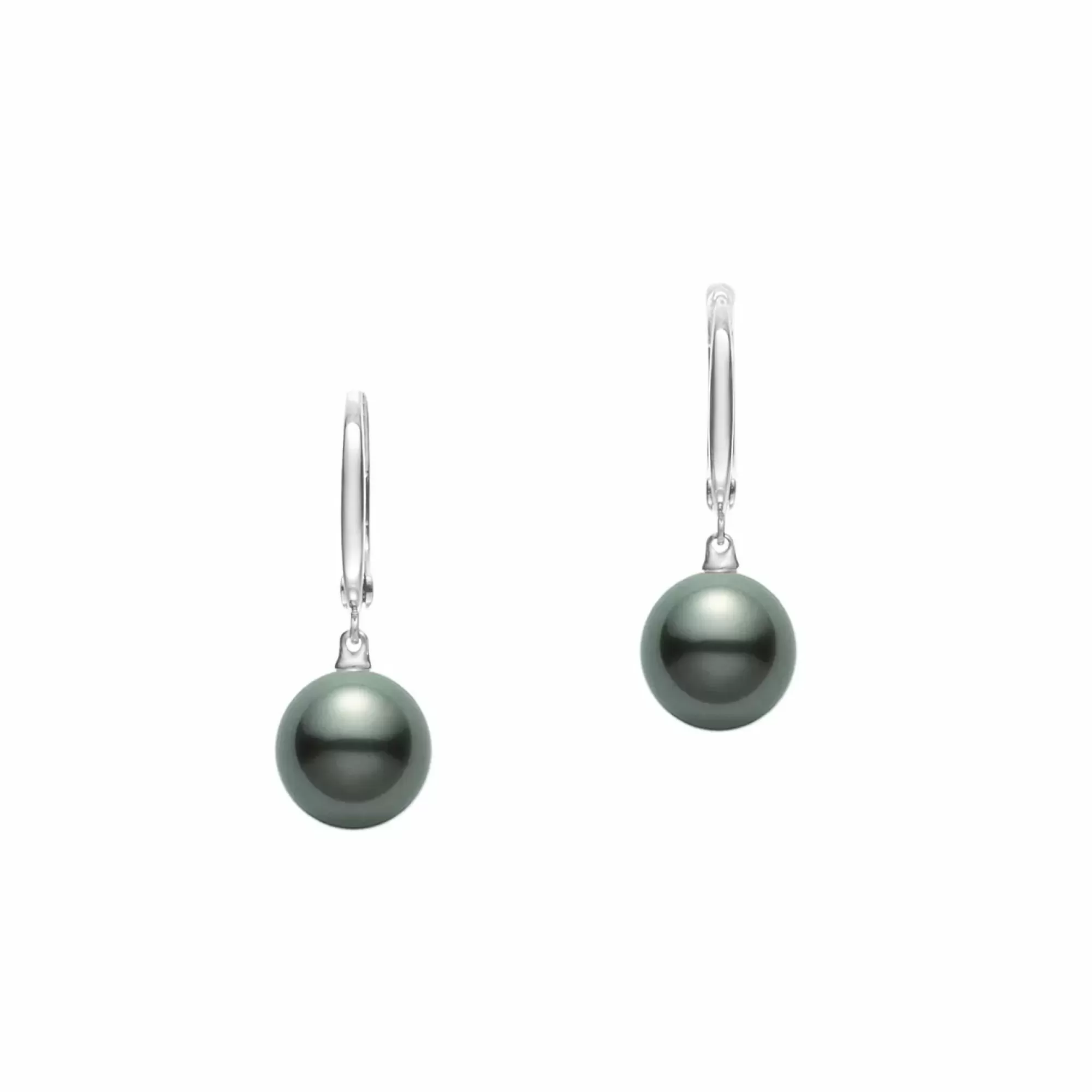 Mikimoto 18K White Gold 9Mm Black South Sea Pearl Earrings Discount