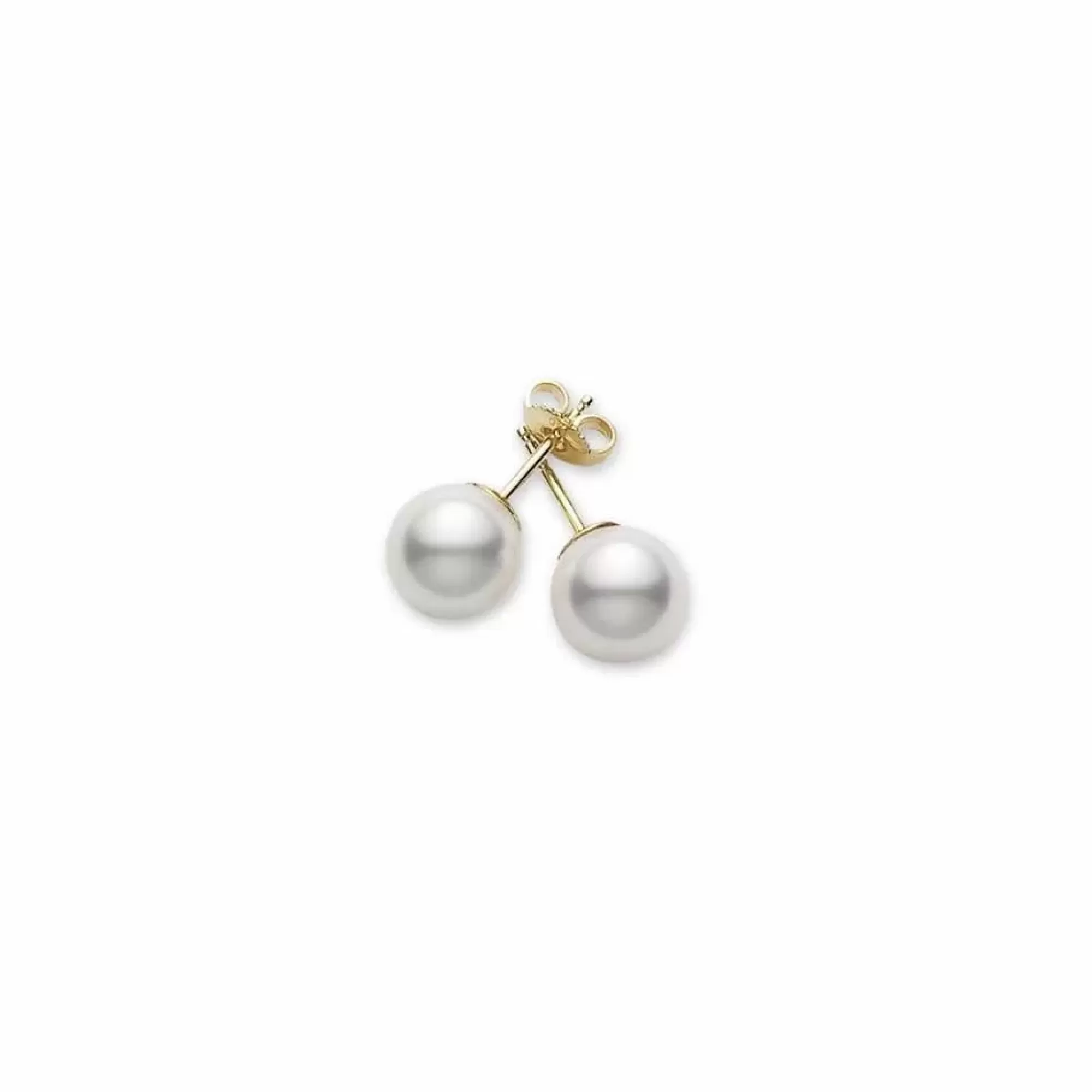 Mikimoto 18K Yellow Gold 6 X 6.5Mm Akoya Pearl Stud Earrings Shop