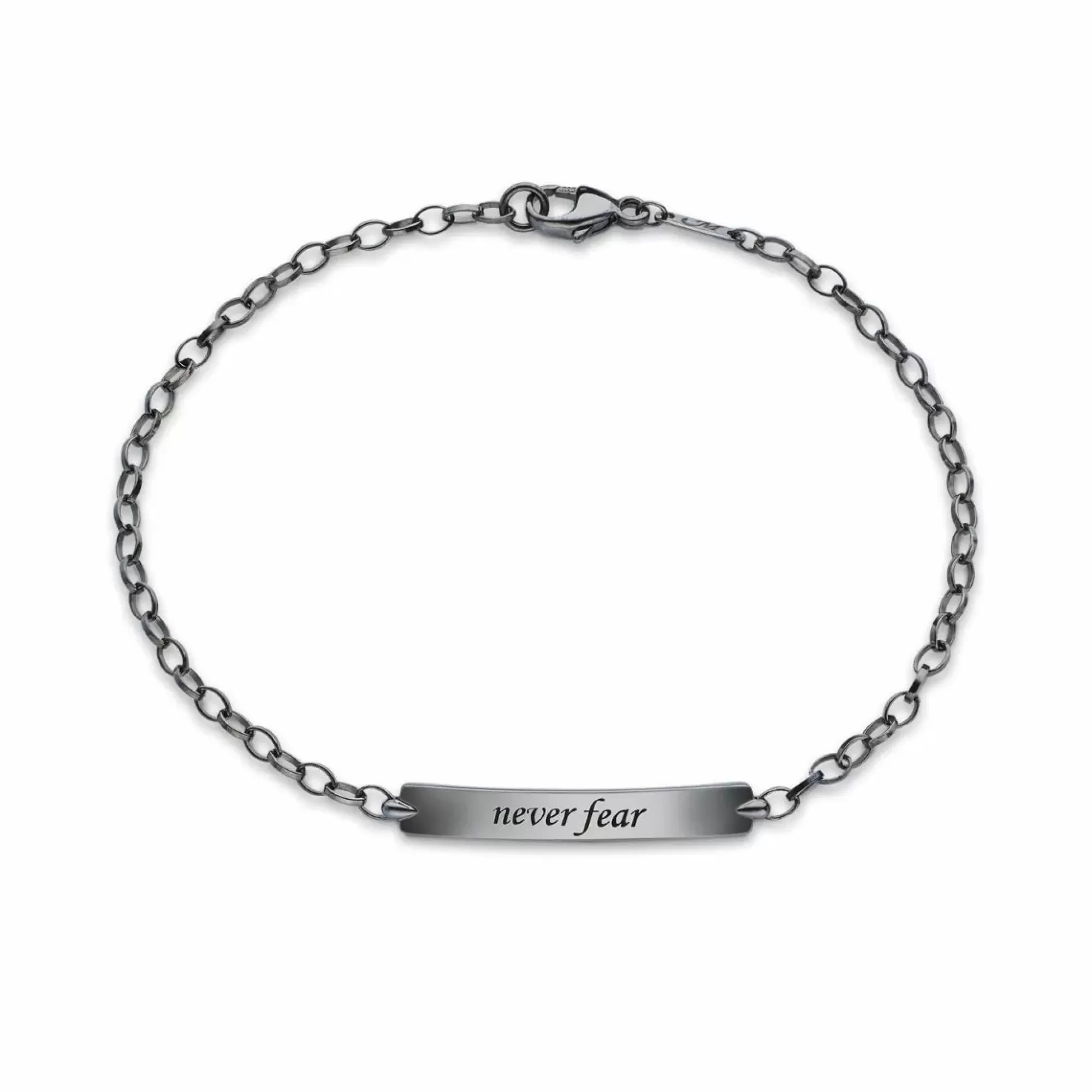 Monica Rich Kosann Sterling Silver Never Fear Petite Poesy Bracelet Cheap