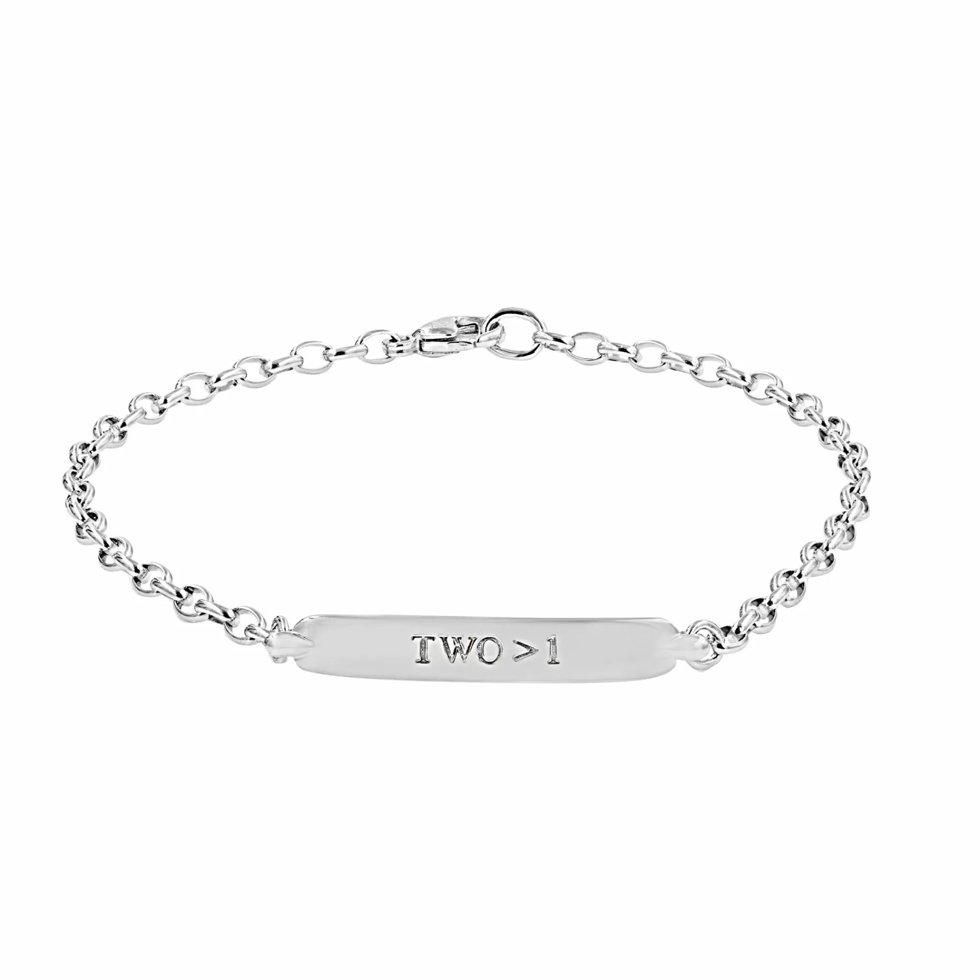 Monica Rich Kosann Sterling Silver Two > 1 Id Poesy Bracelet Clearance