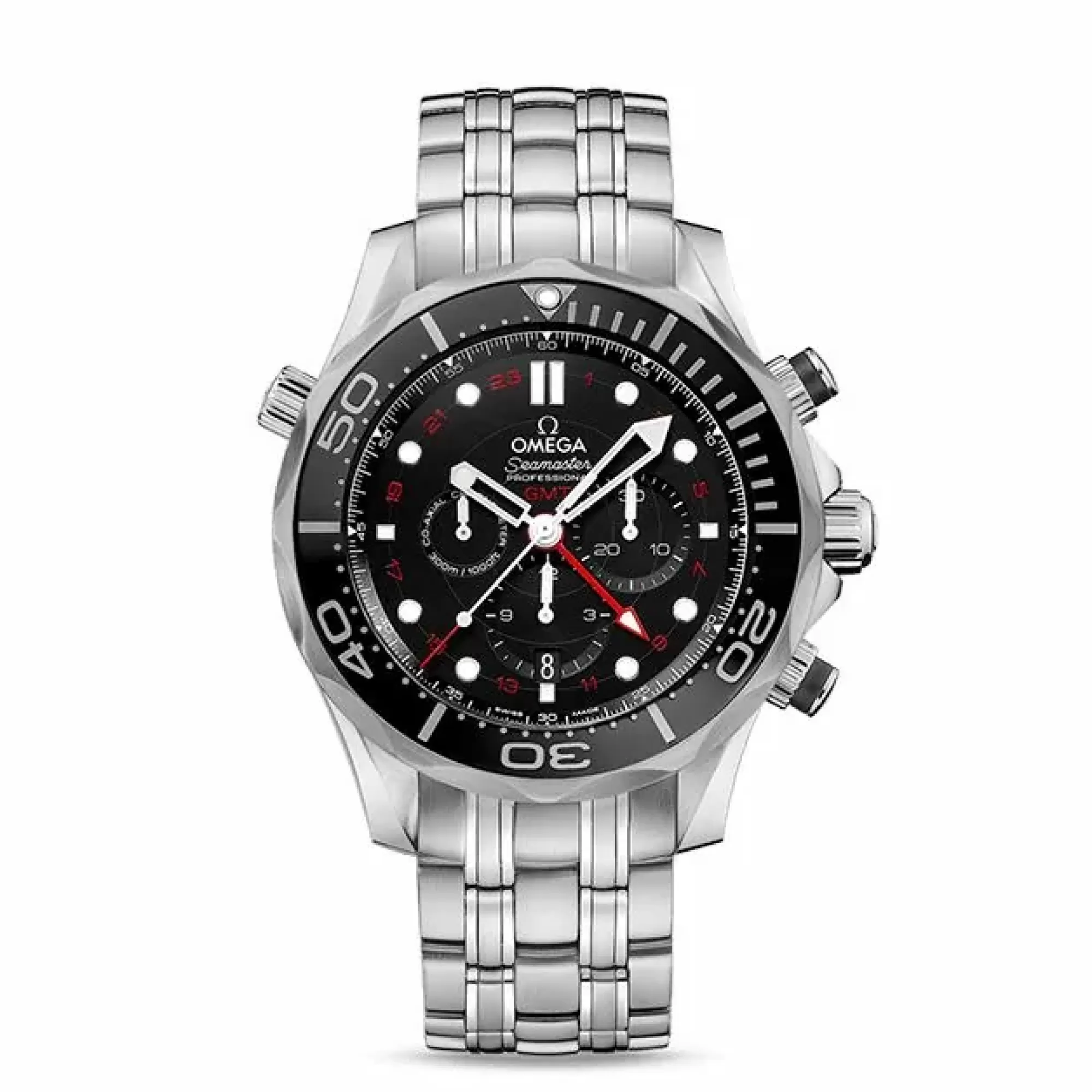 Omega Seamaster Diver 300M Co-Axial Gmt Chronograph 44 Mm New